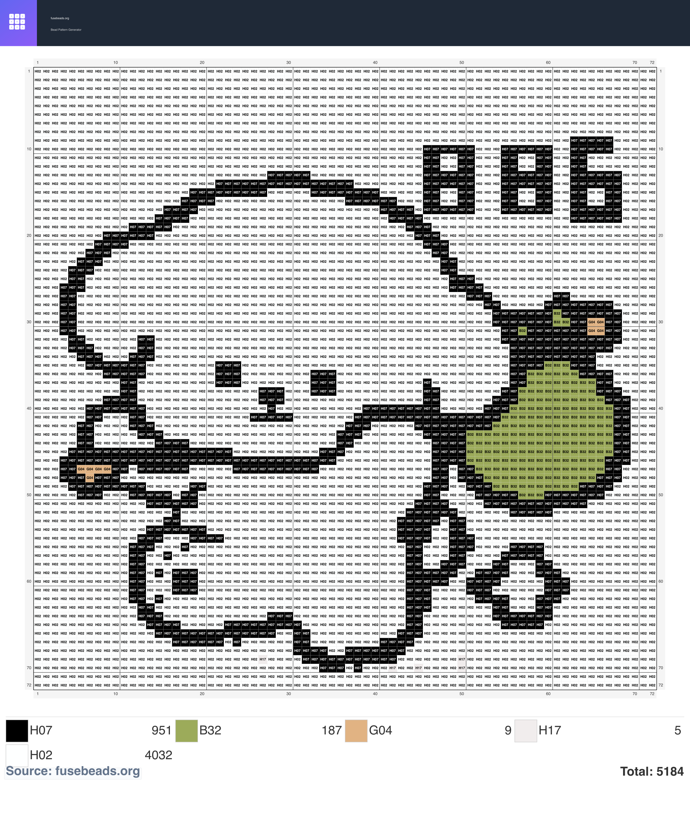 Puppy perler beads pattern