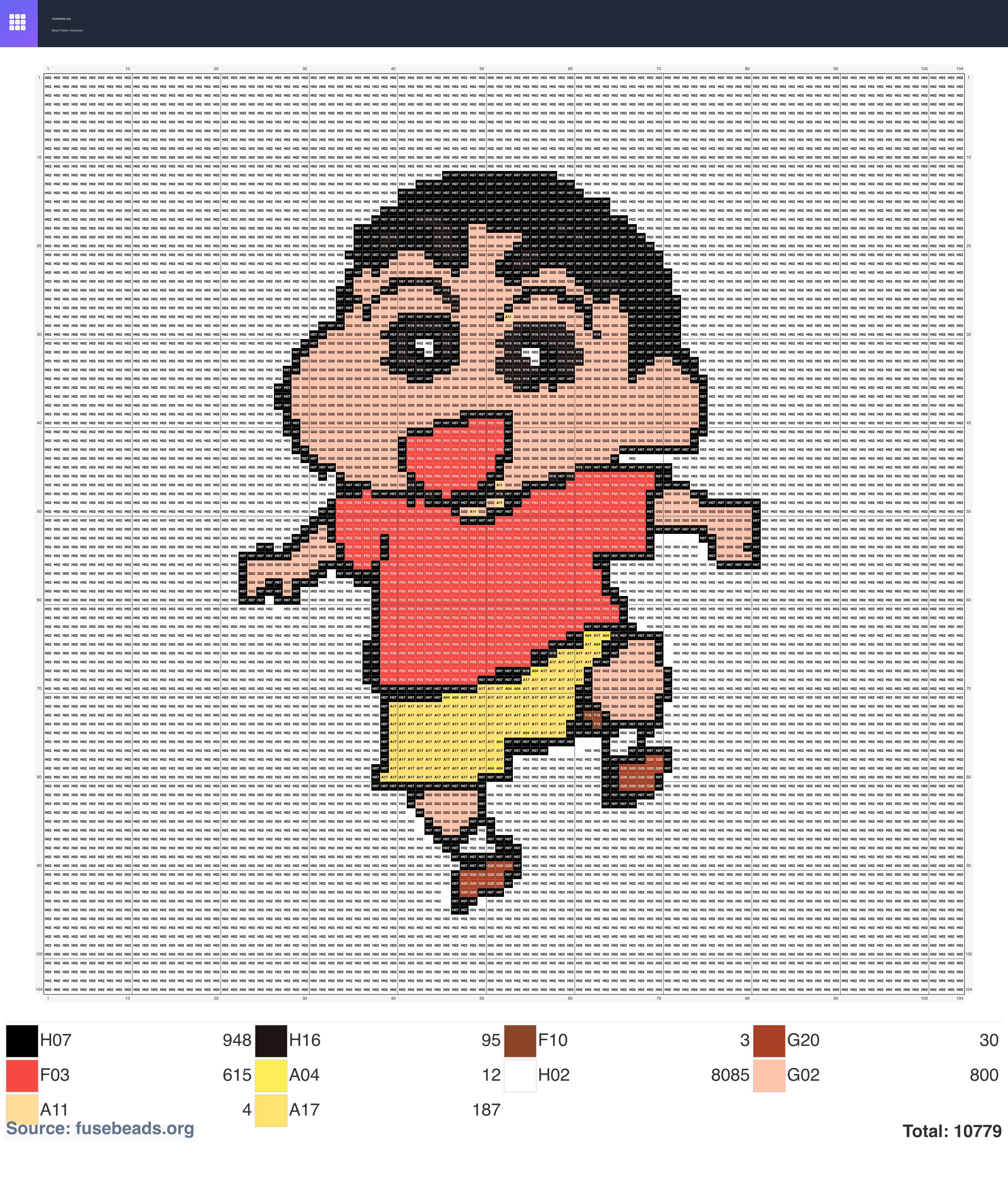 Shin-chan perler beads pattern