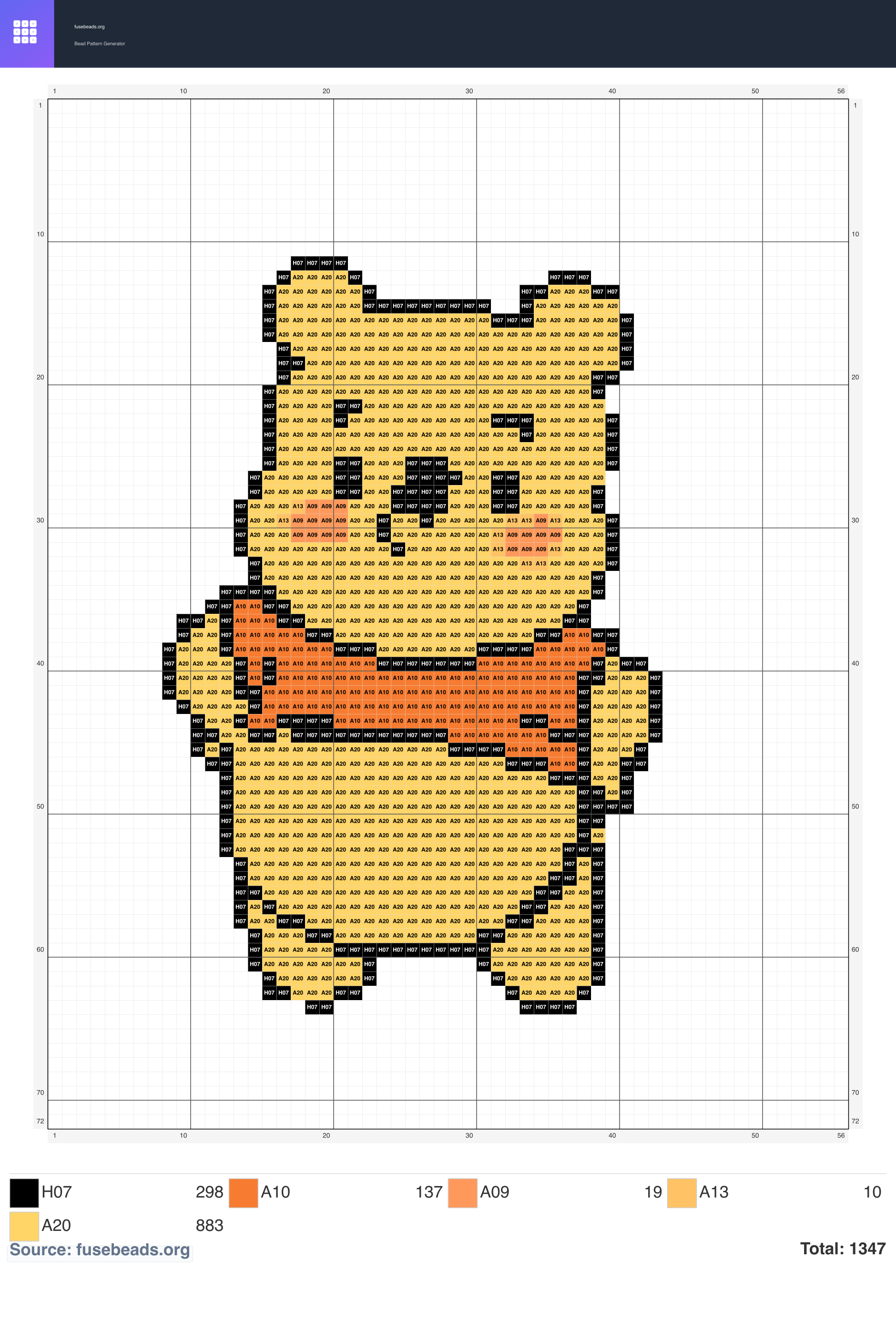 Bear perler beads pattern