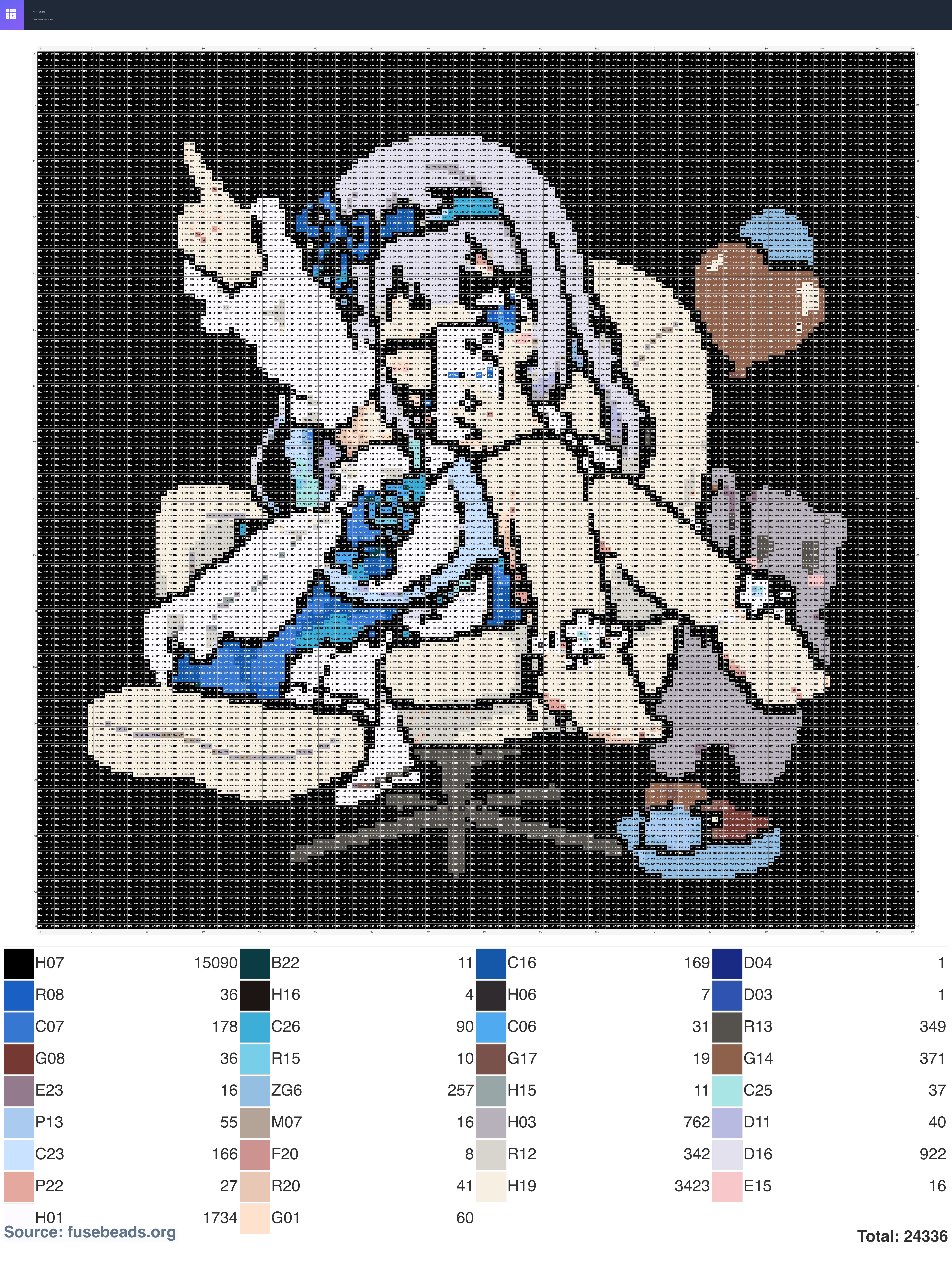 Kawaii #730 perler beads pattern