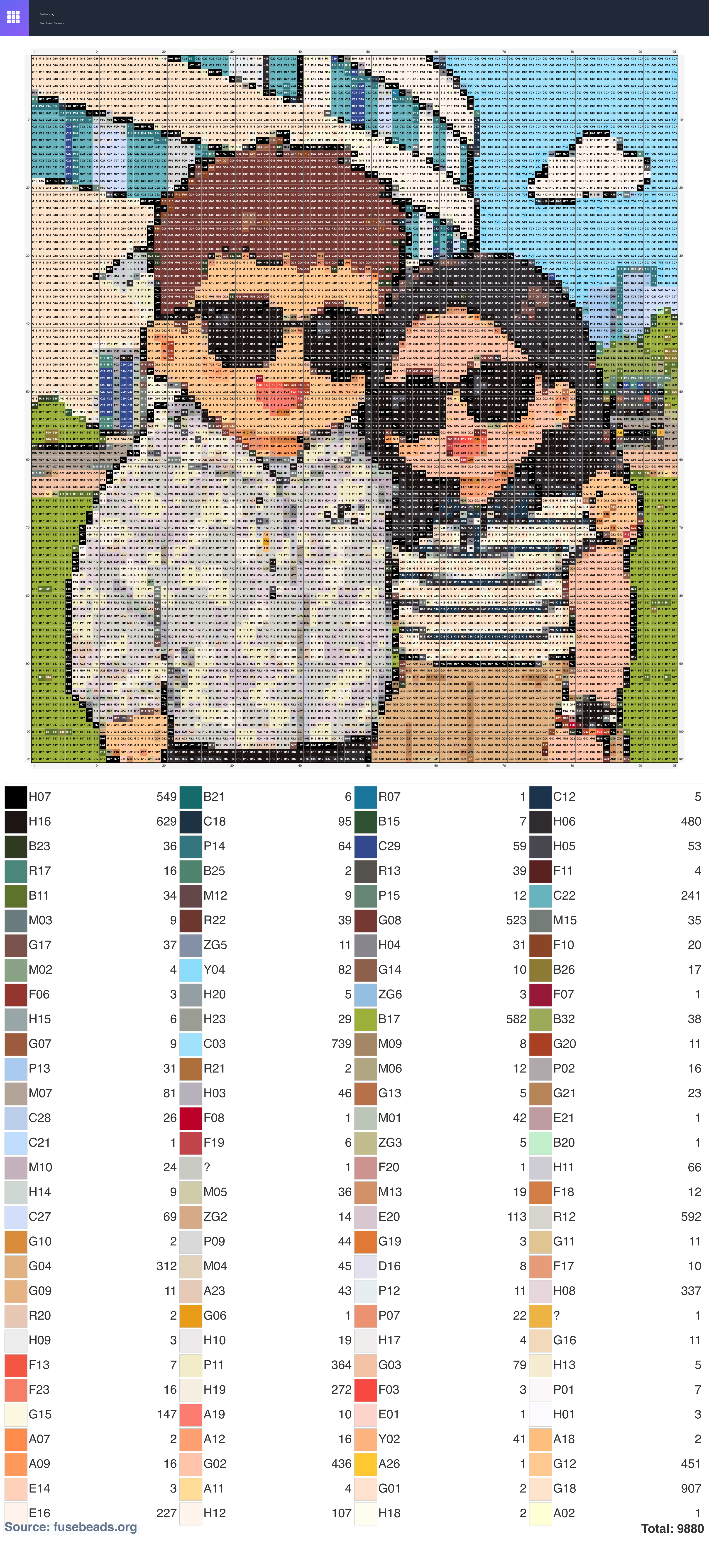 Kawaii #742 perler beads pattern