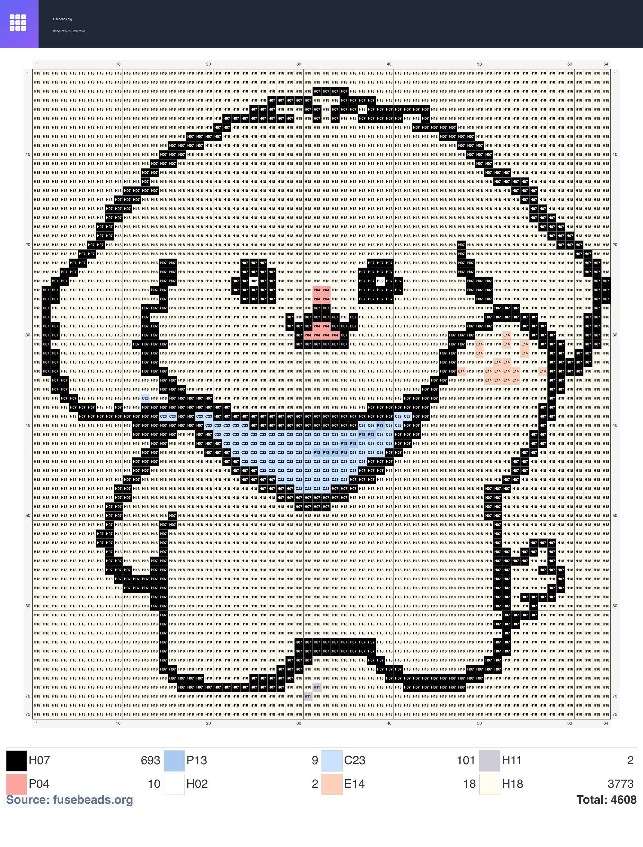 Puppy perler beads pattern