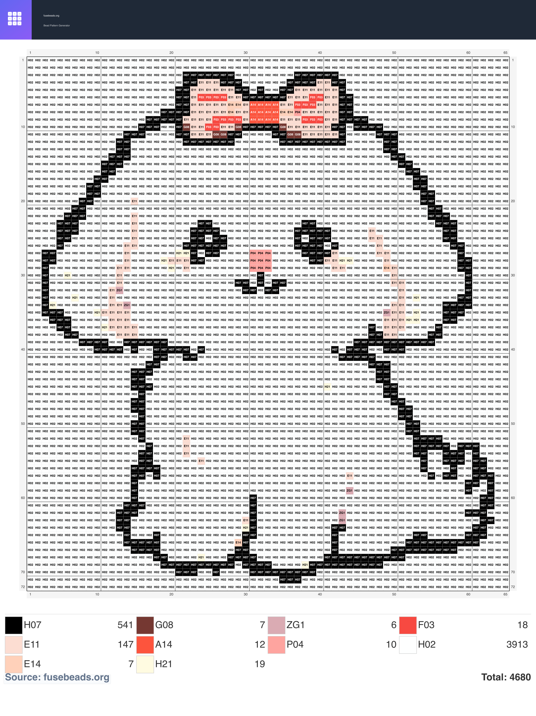 Puppy Princess perler beads pattern