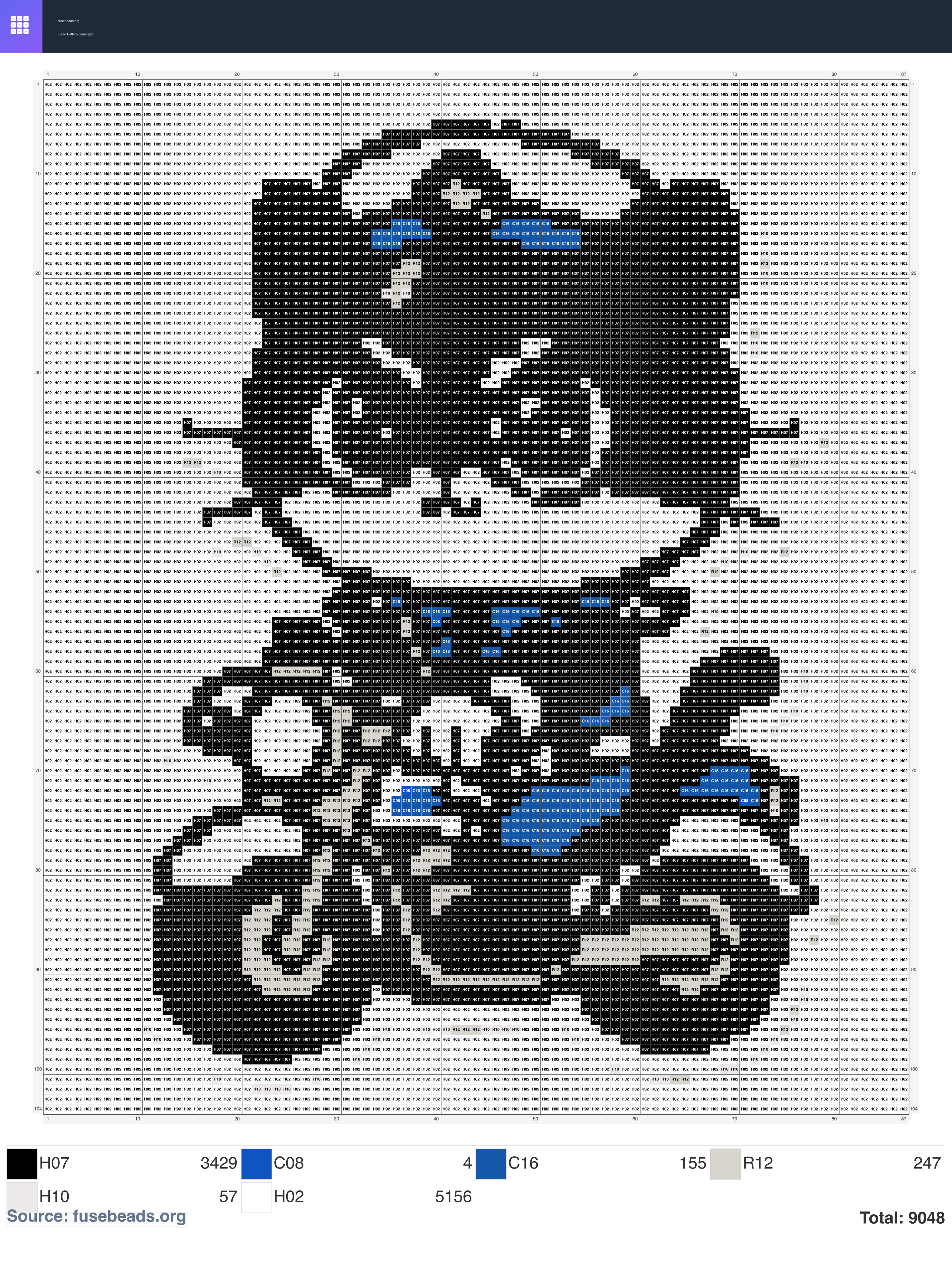 Black Cat perler beads pattern