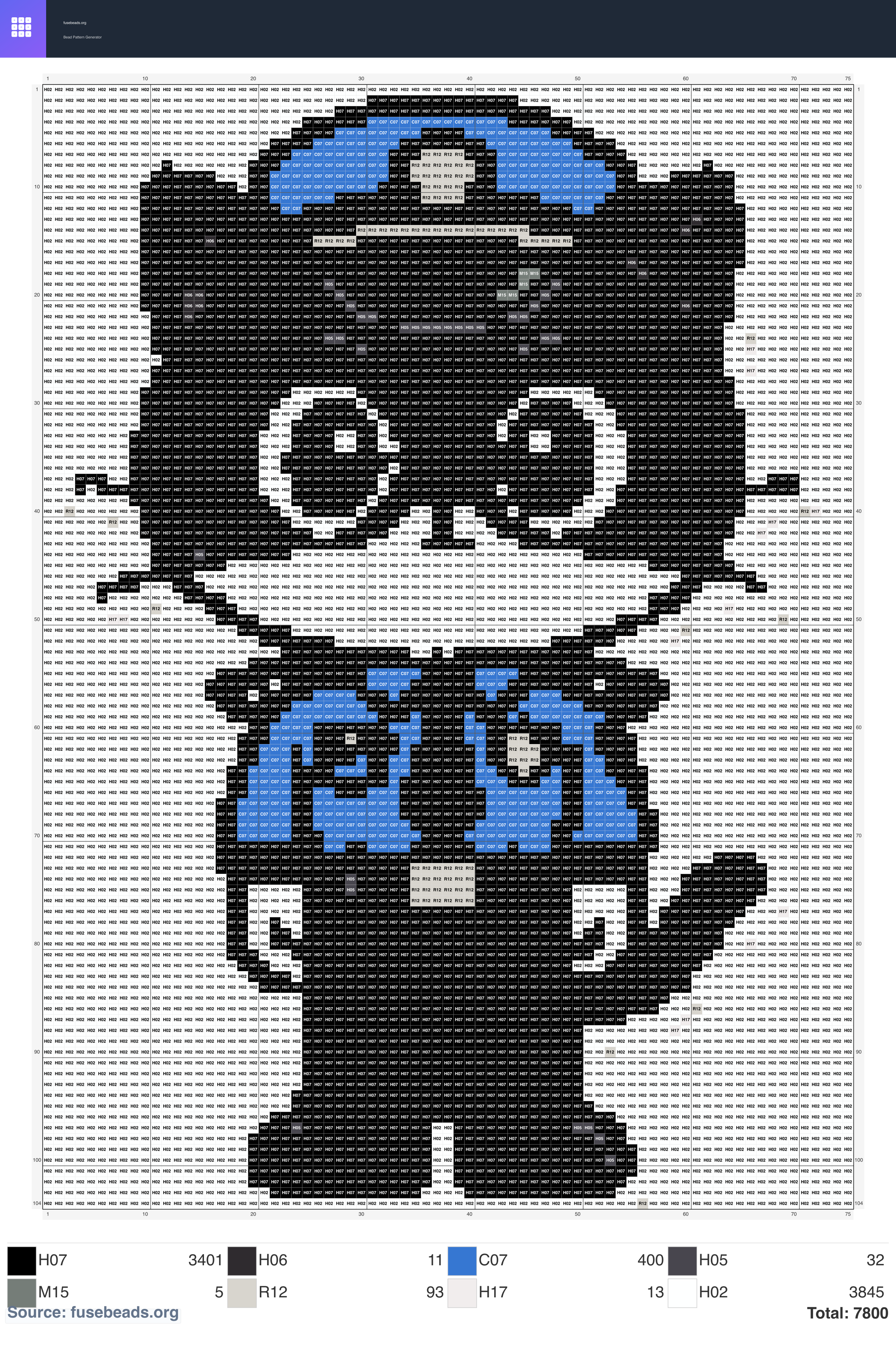 Kawaii #769 perler beads pattern