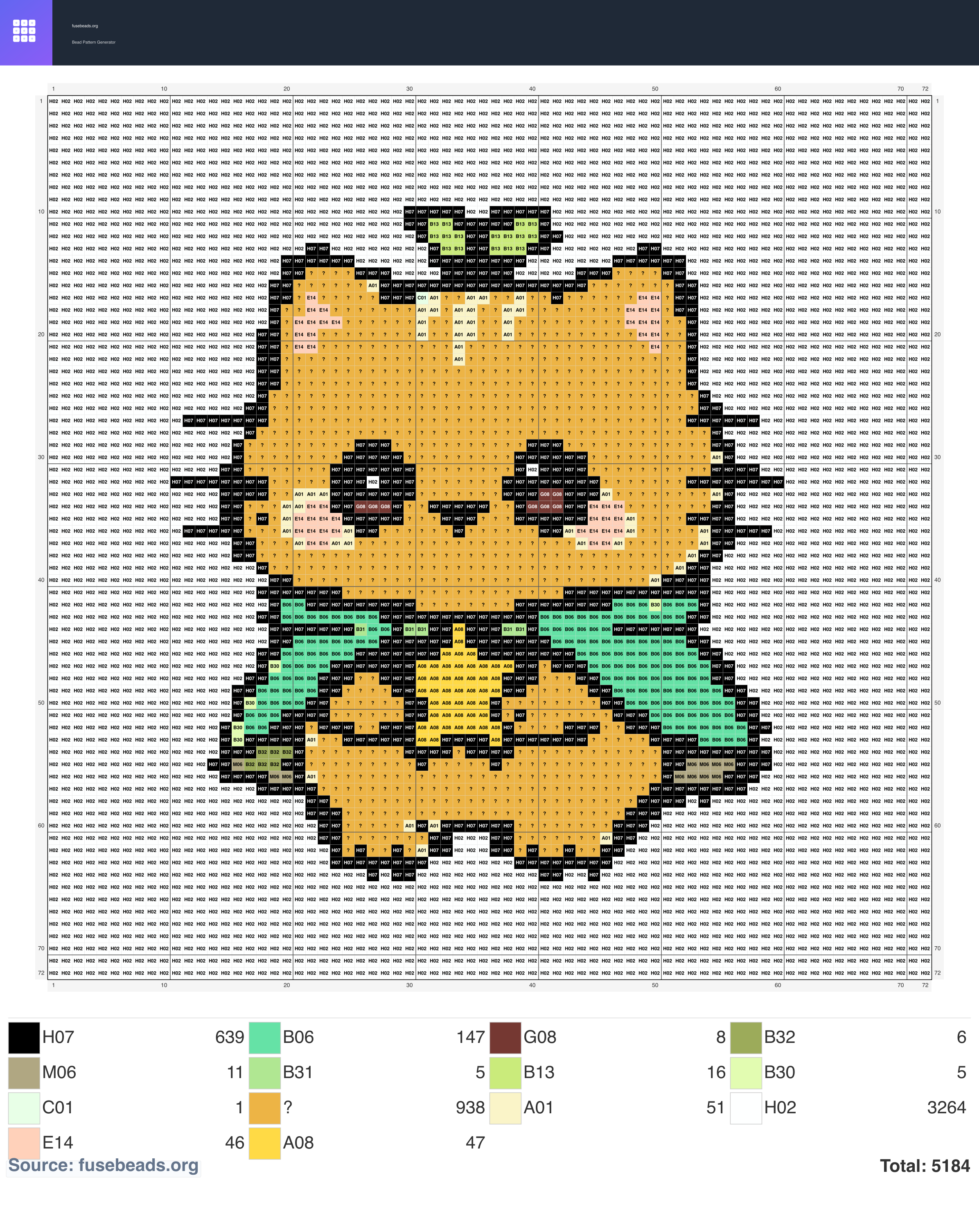 Kitten perler beads pattern