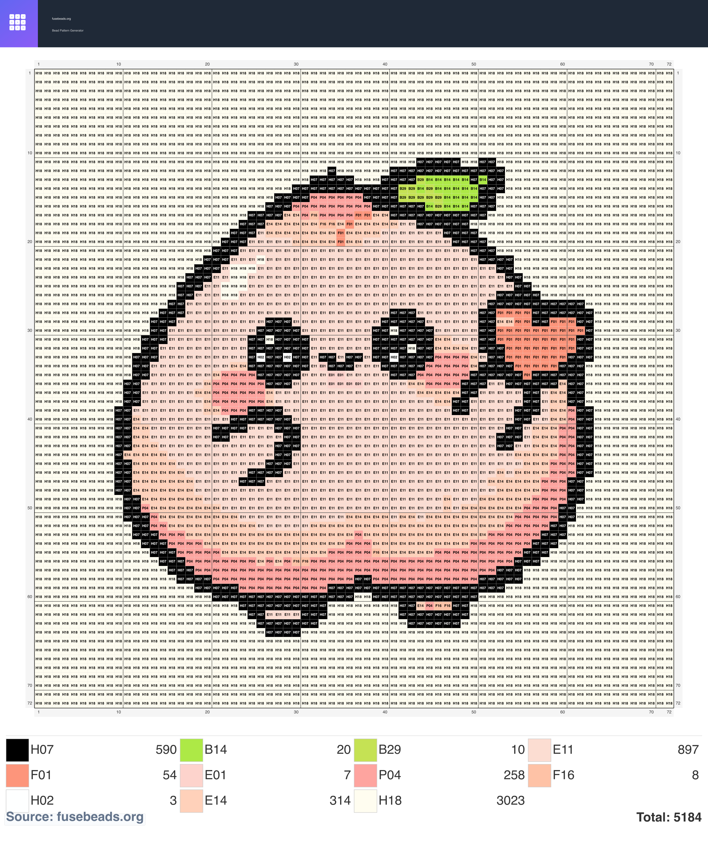 Kawaii #788 perler beads pattern