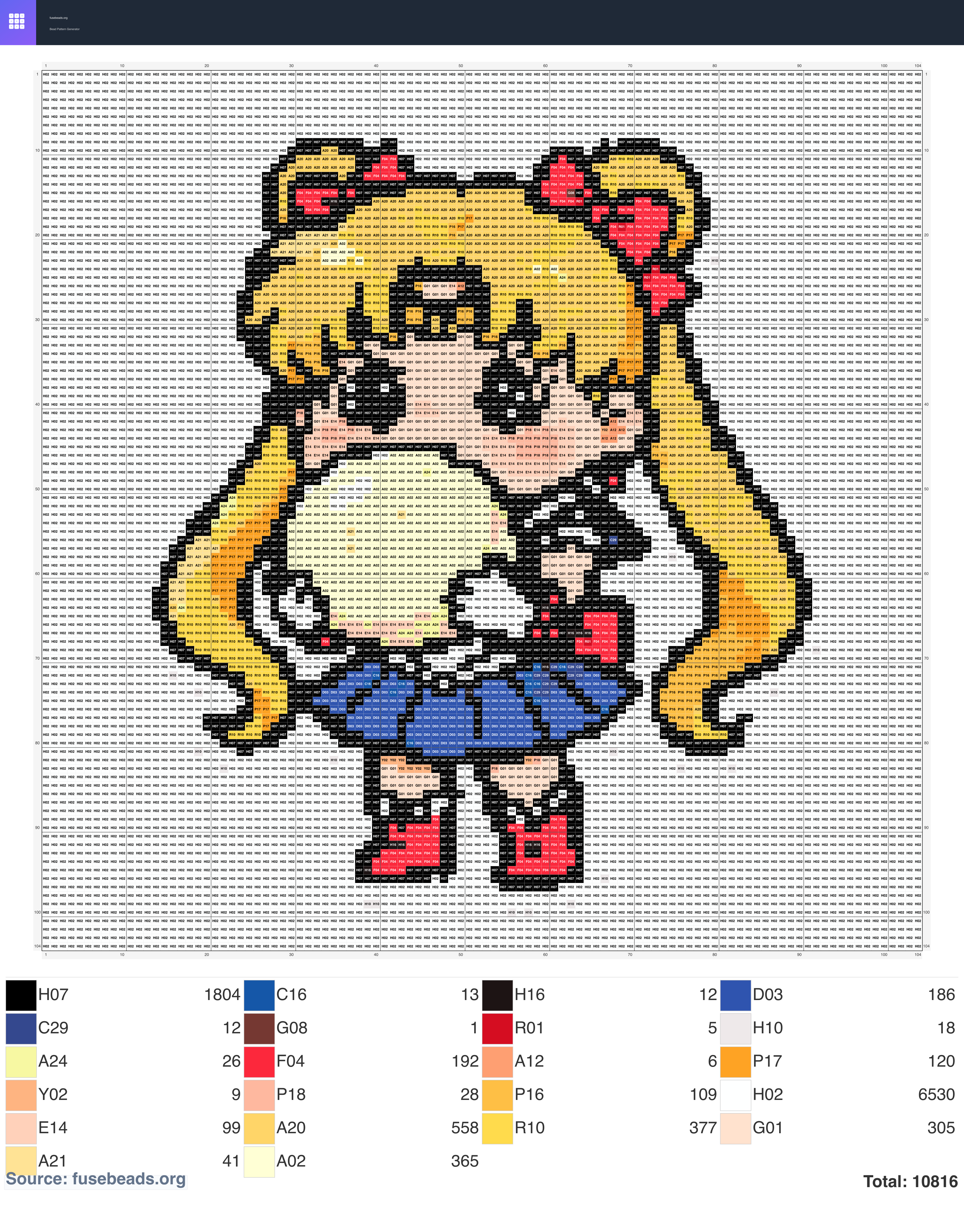 Pretty Girl perler beads pattern