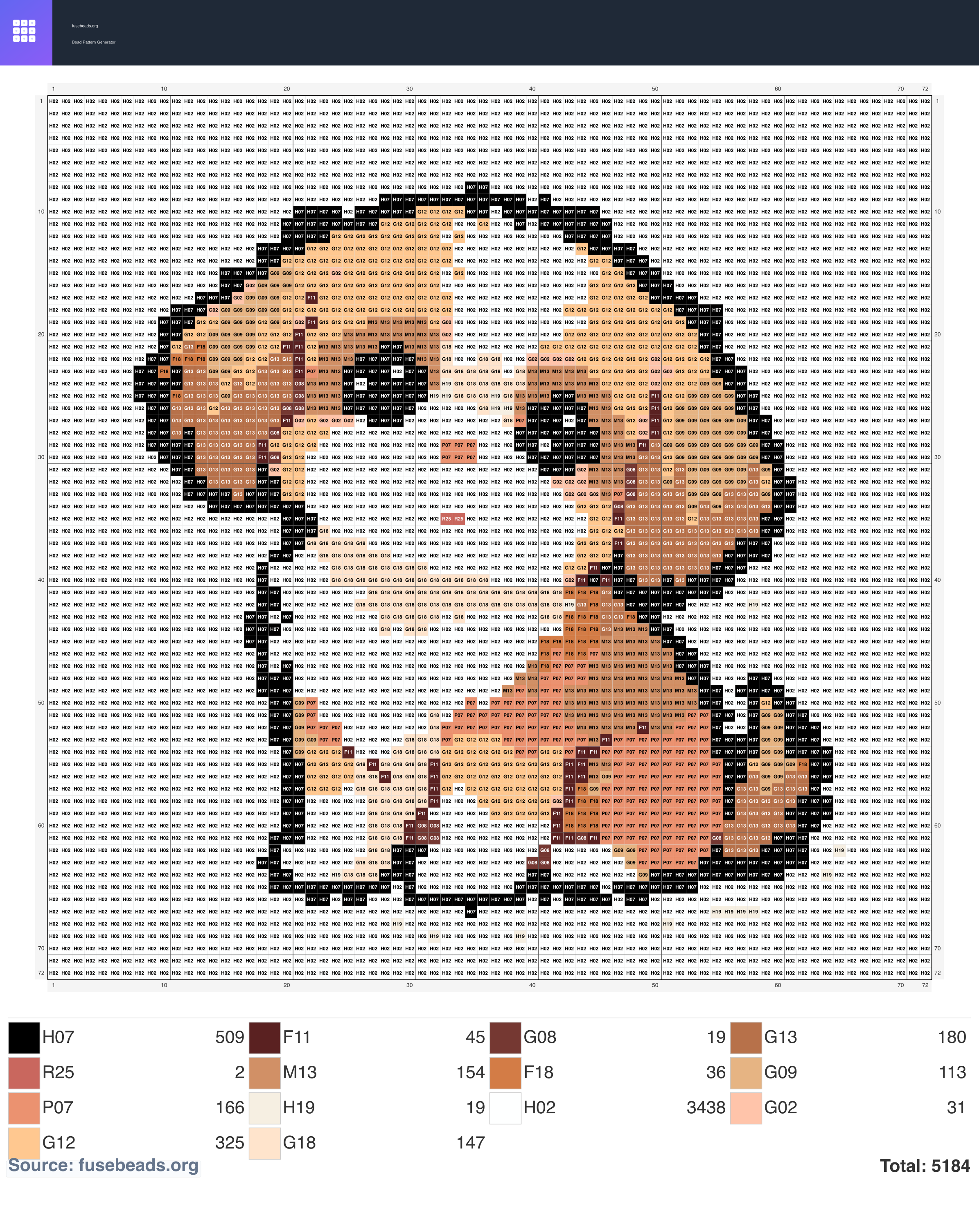 Xishi Puppy perler beads pattern
