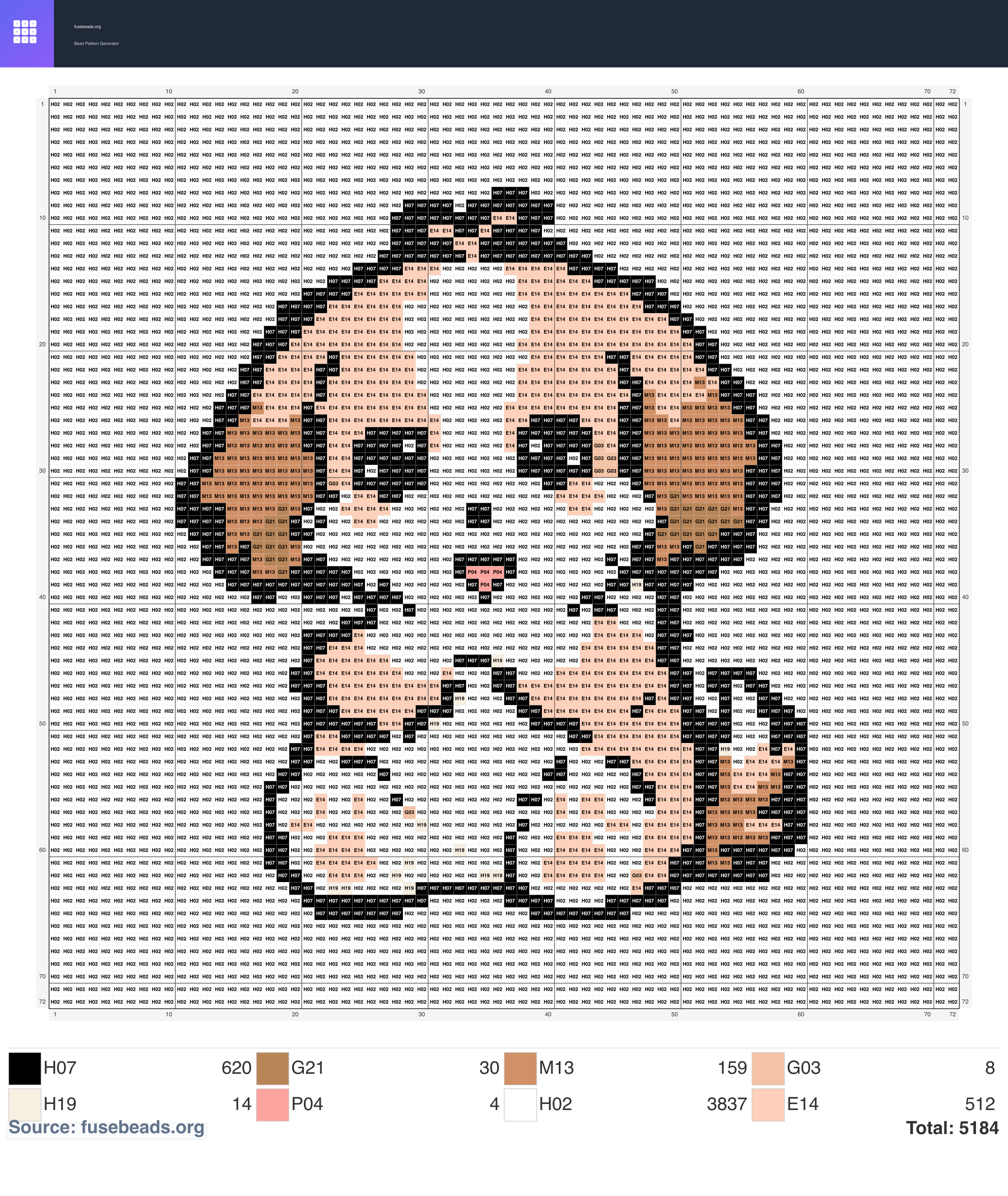 Xishi Puppy 1 perler beads pattern