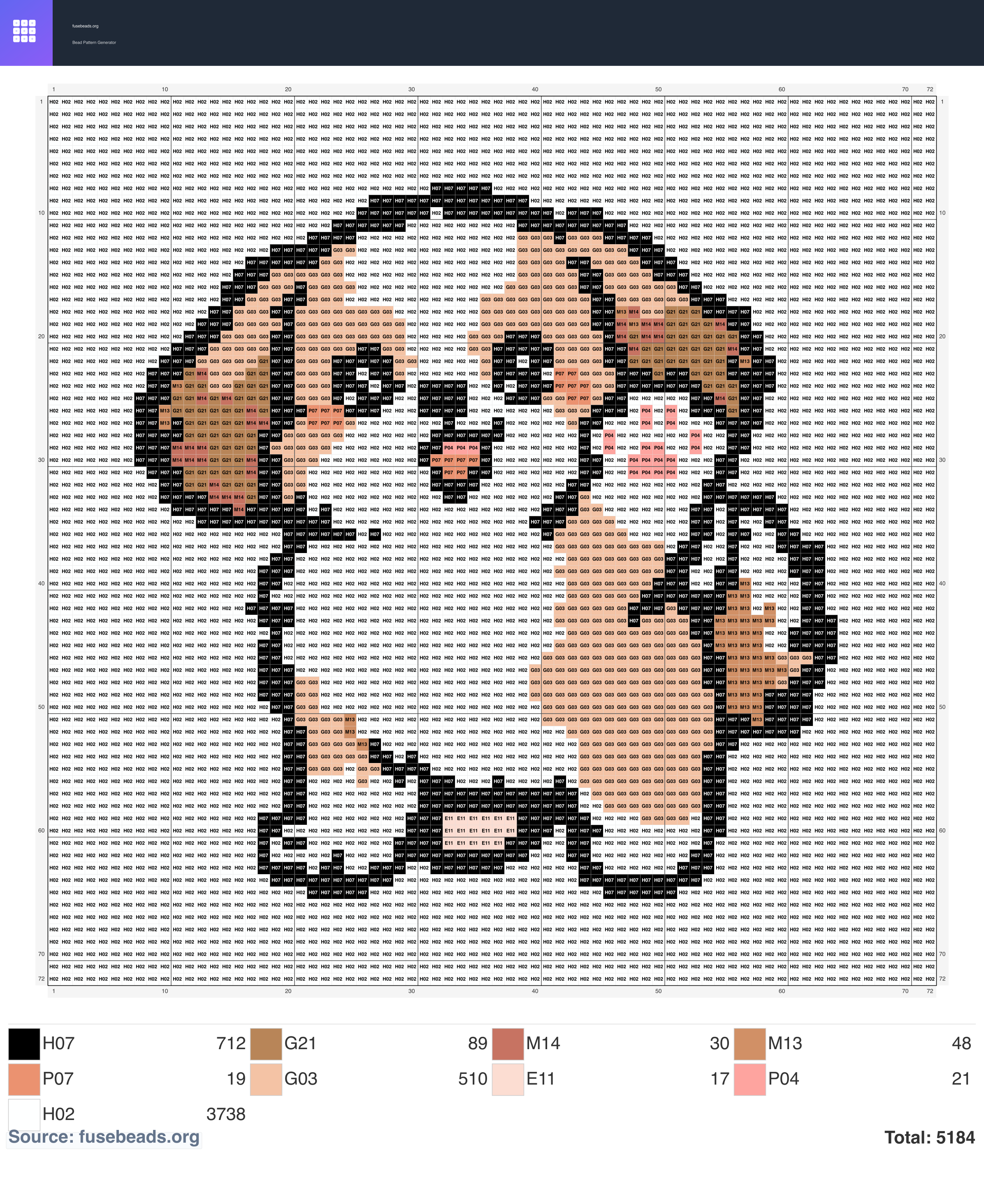 Puppy perler beads pattern