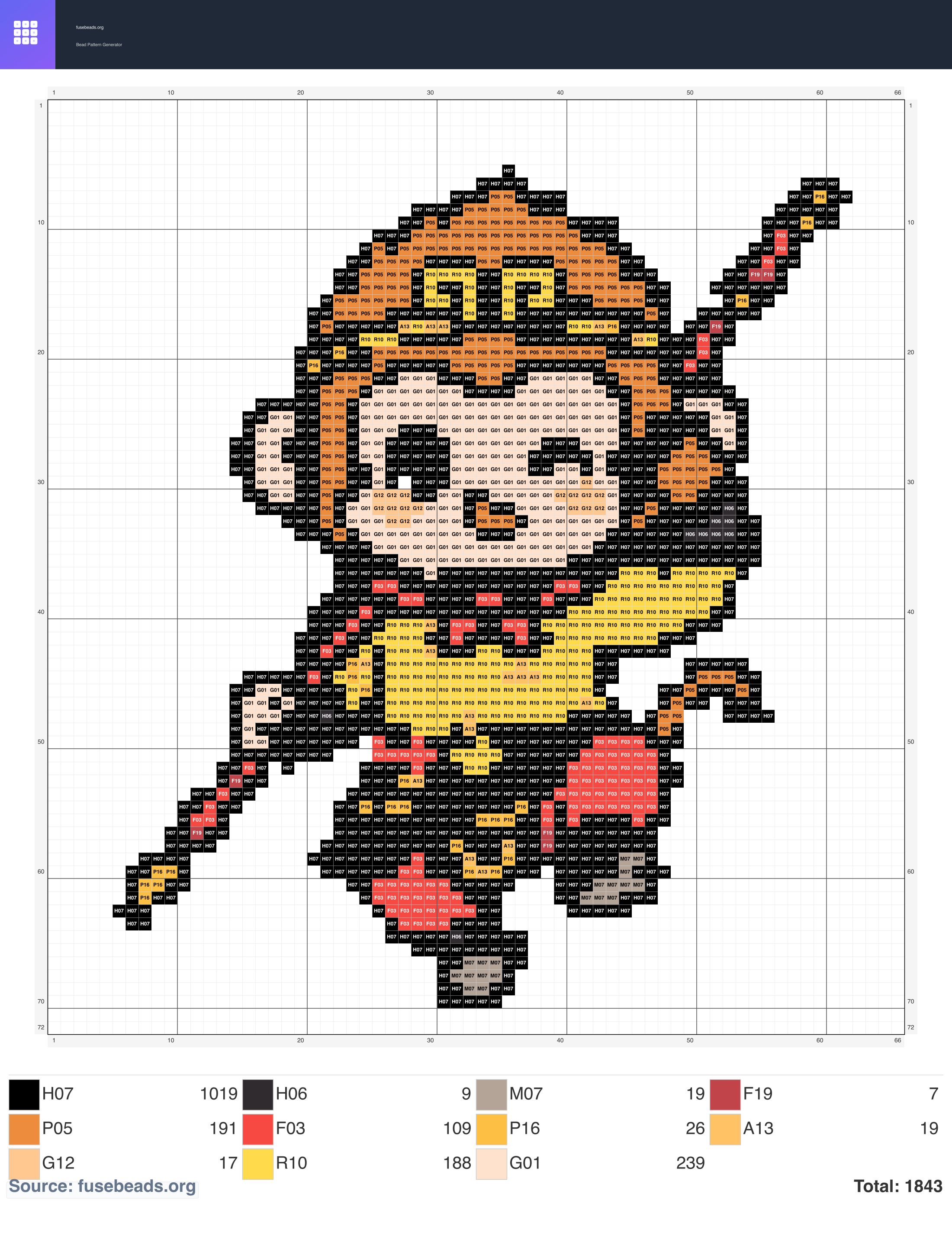Kawaii #905 perler beads pattern