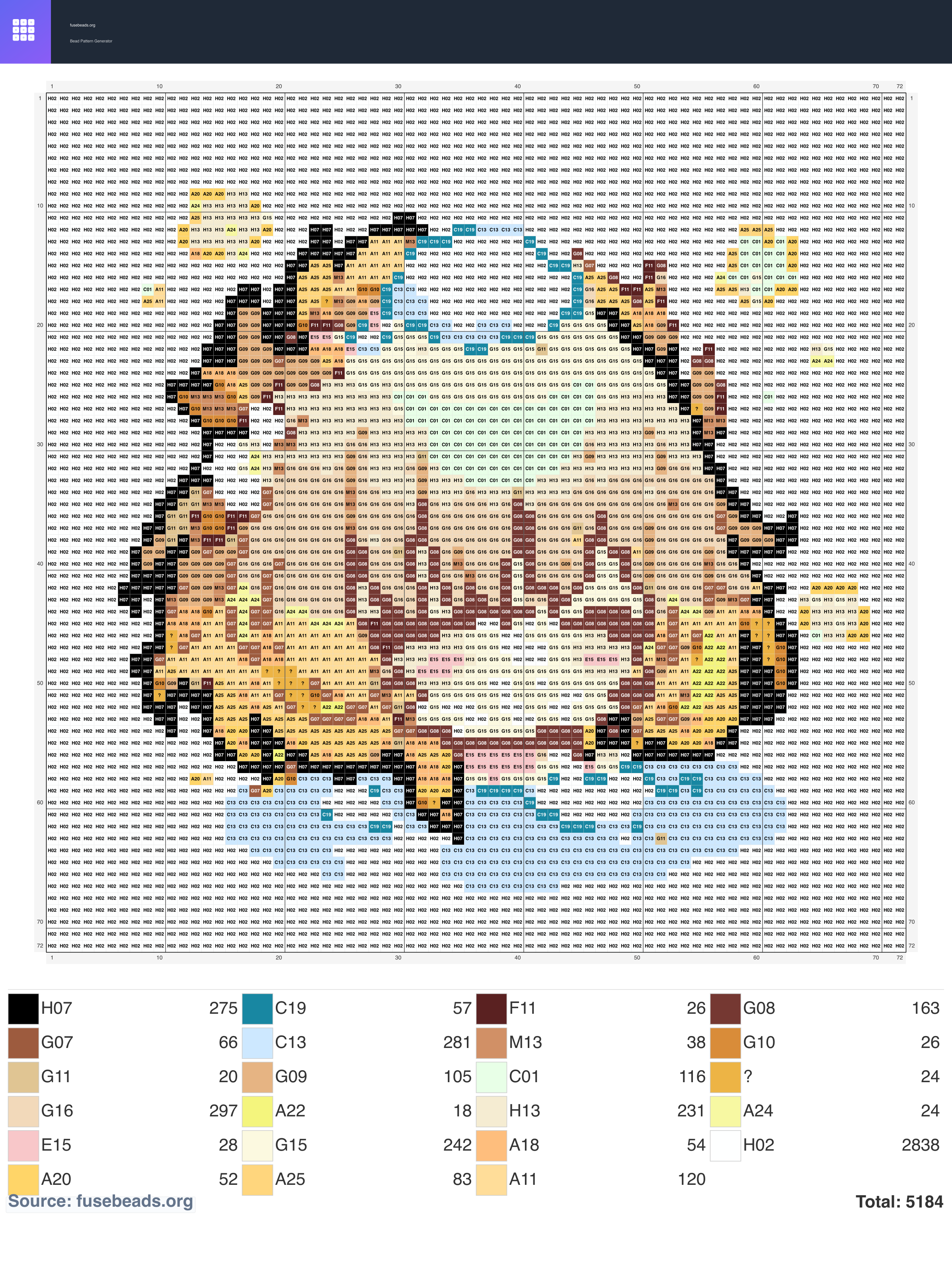 Kawaii #936 perler beads pattern