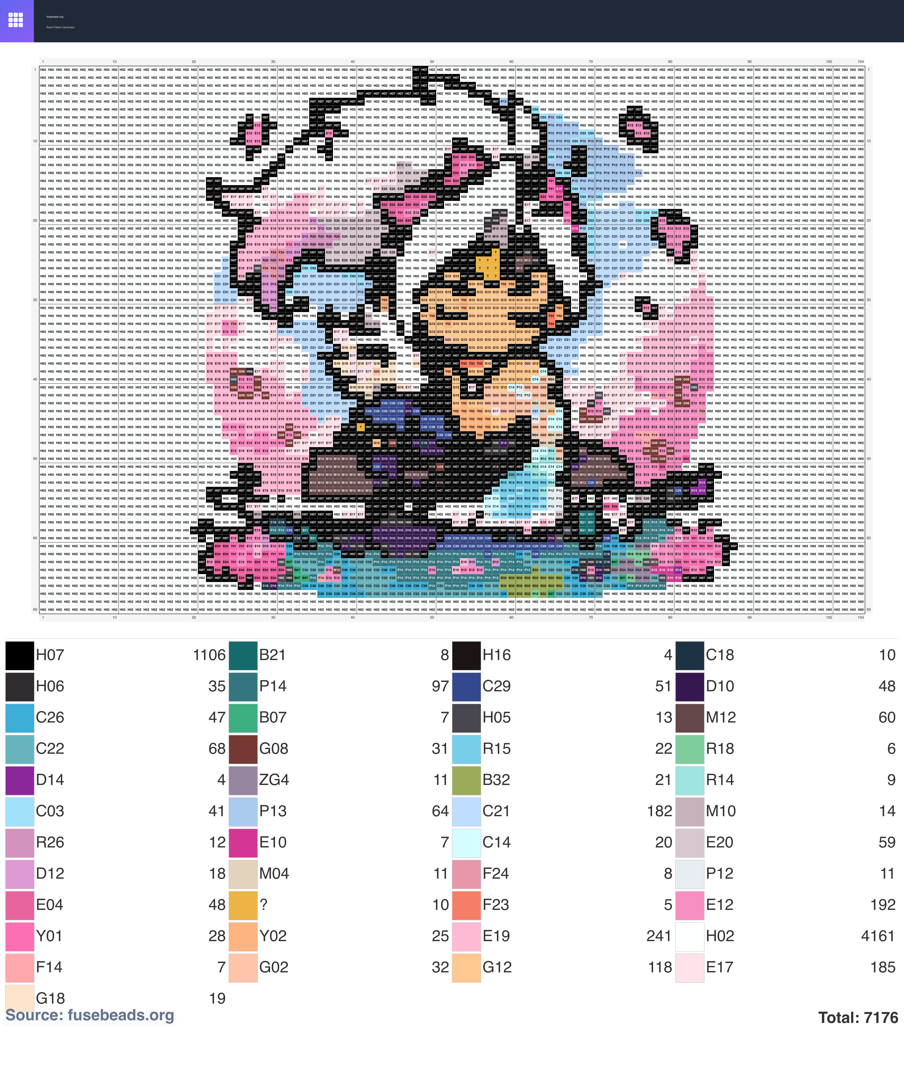 Kawaii #1006 perler beads pattern