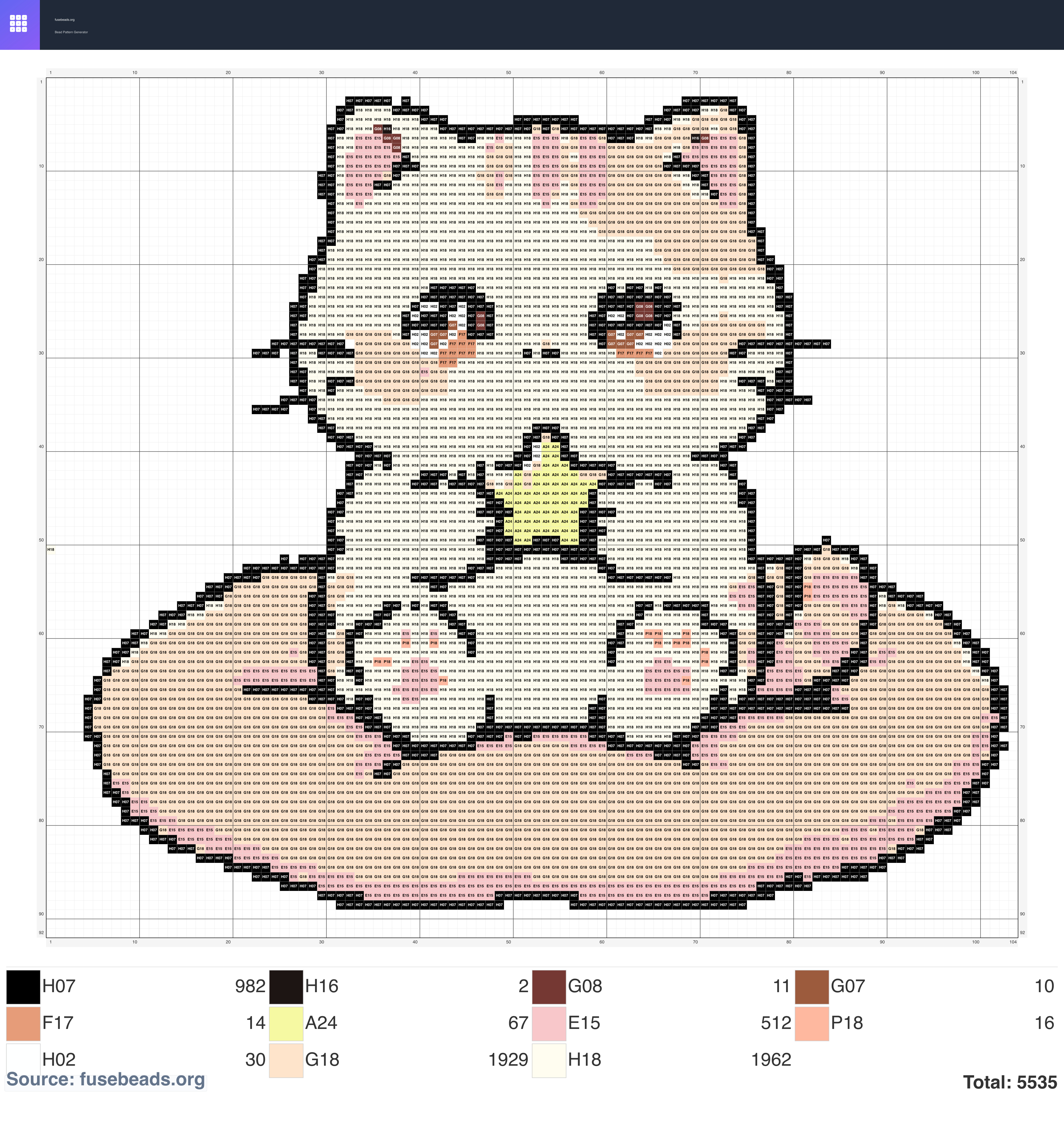 Cat perler beads pattern