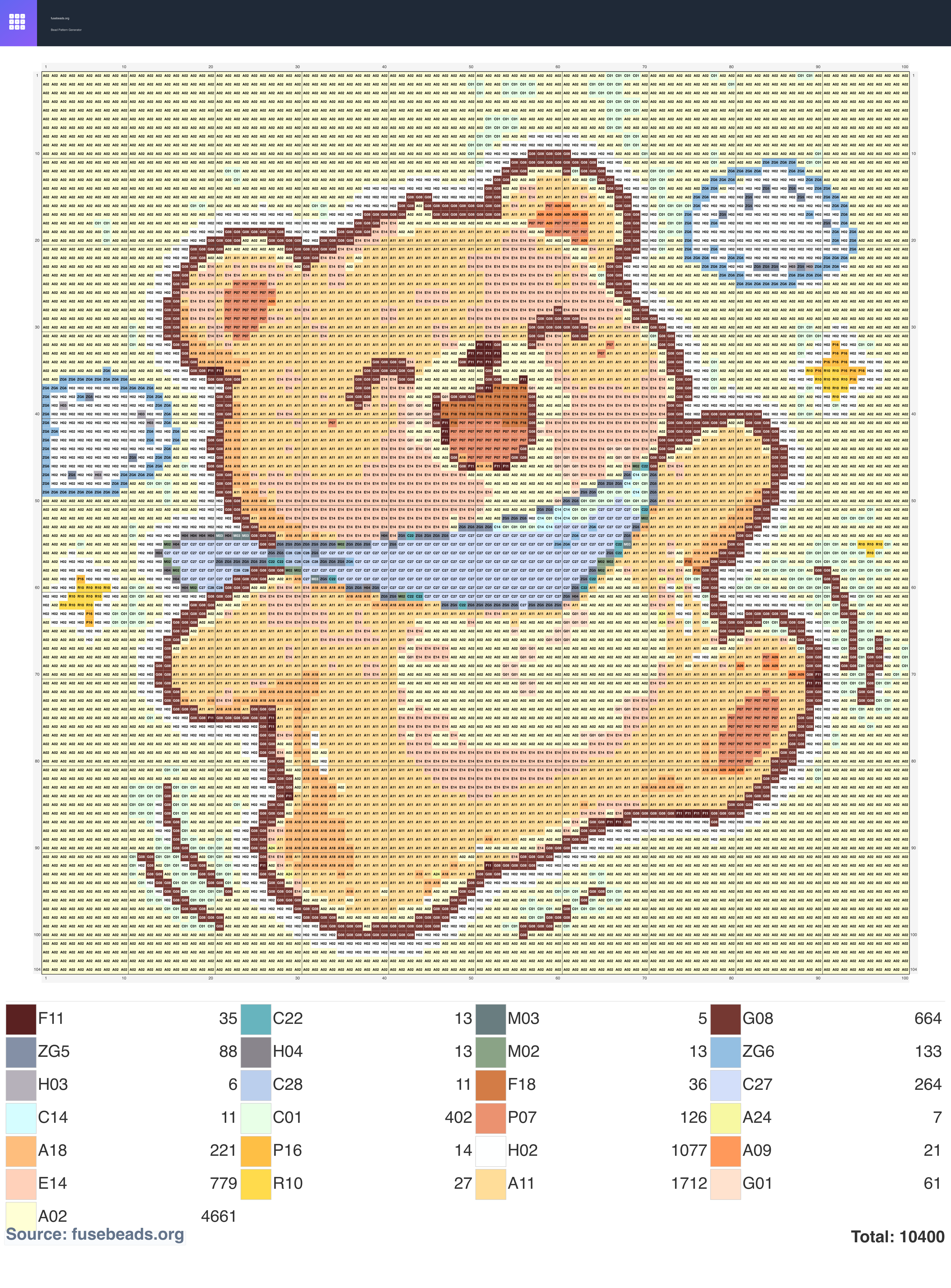 Running Bear perler beads pattern