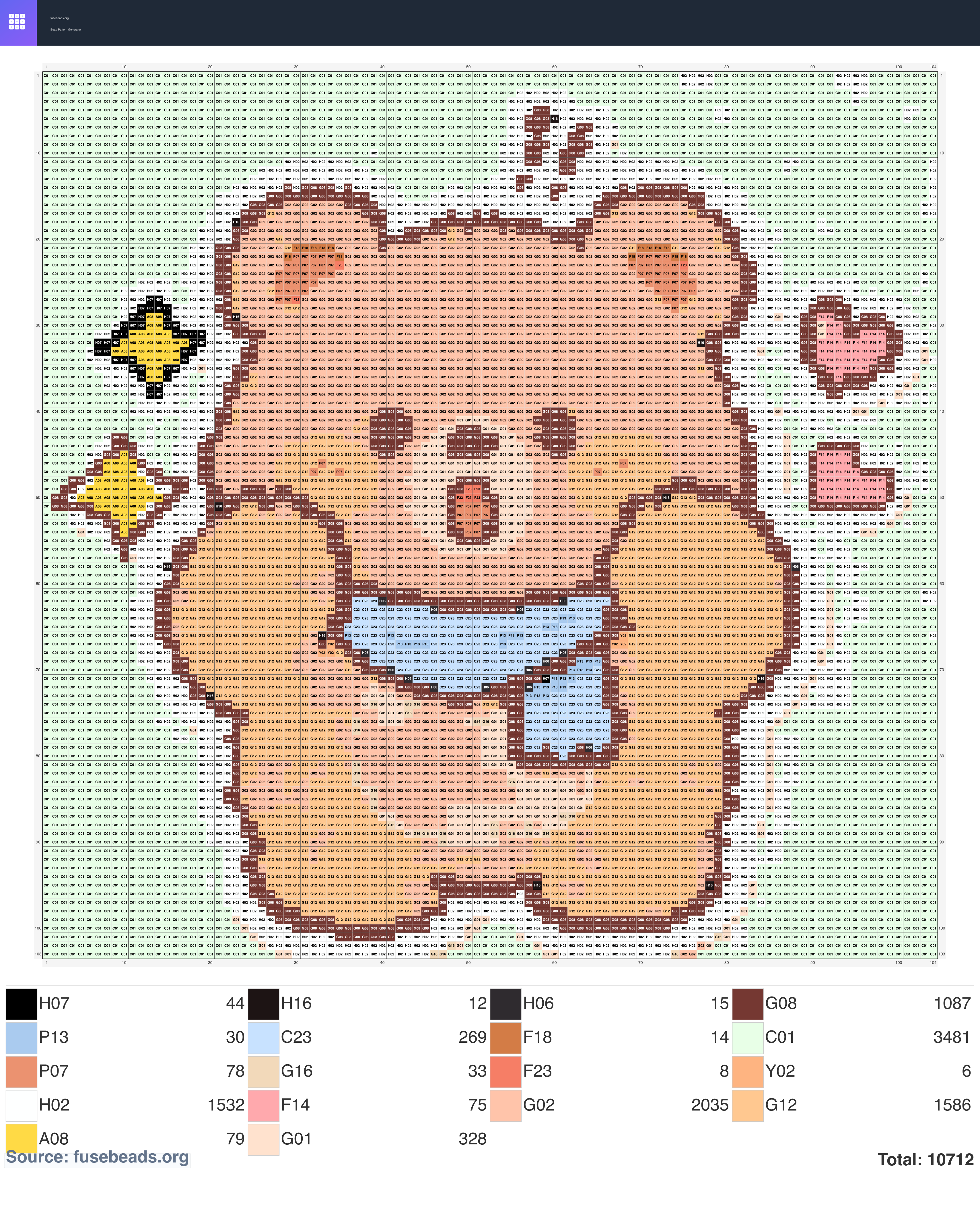 Bear perler beads pattern