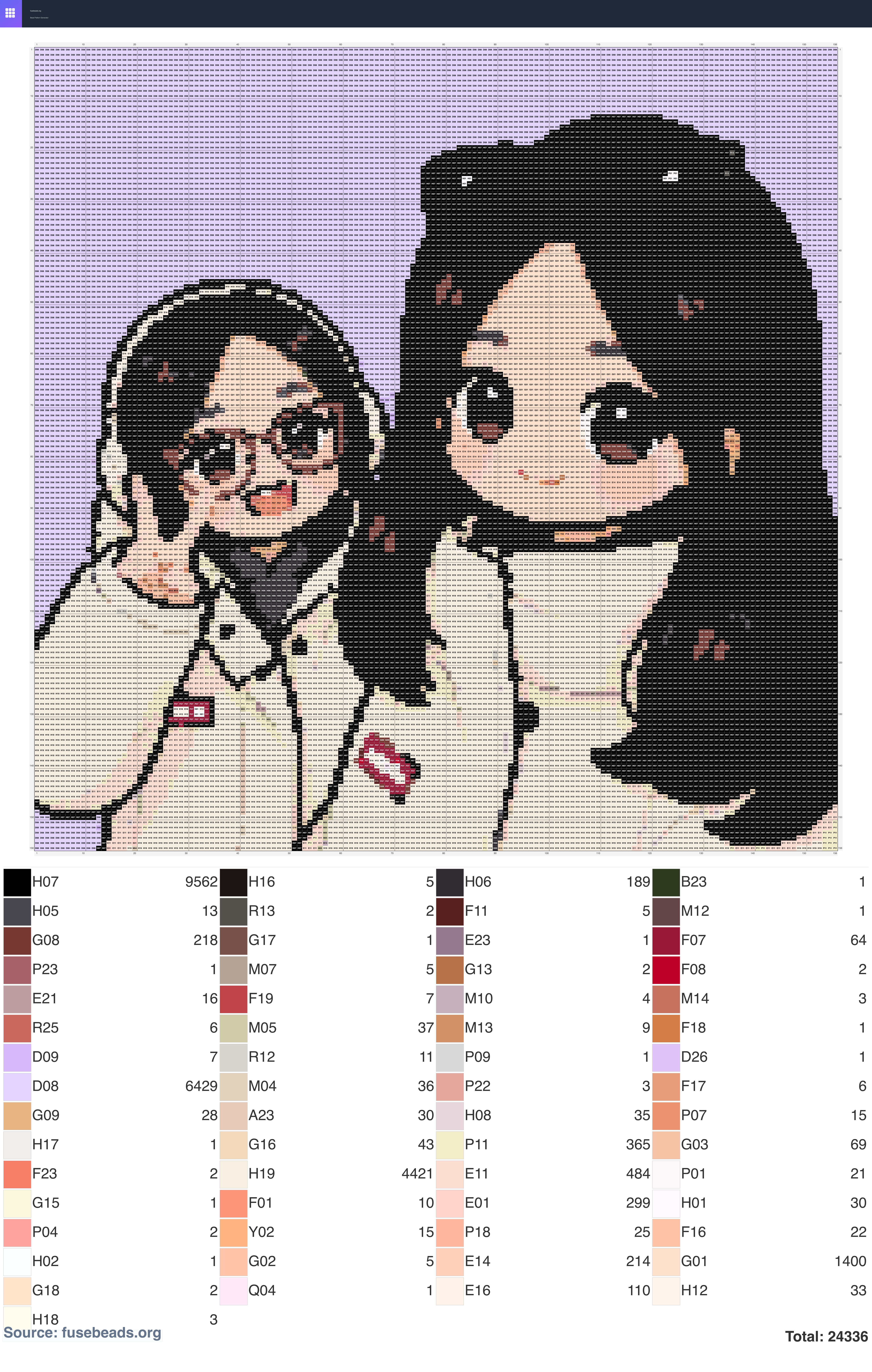 Kawaii #1080 perler beads pattern