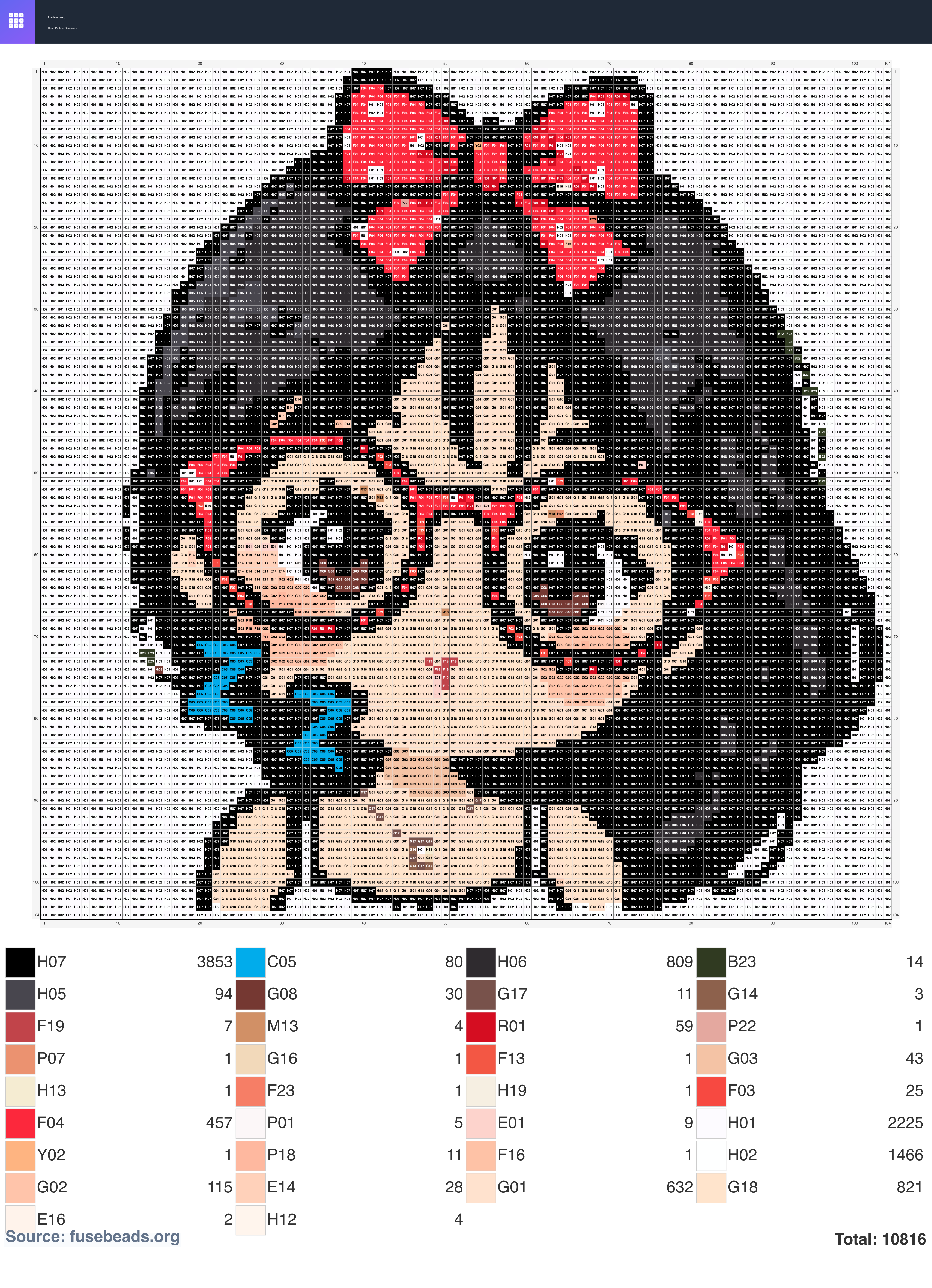 Kawaii #1104 perler beads pattern