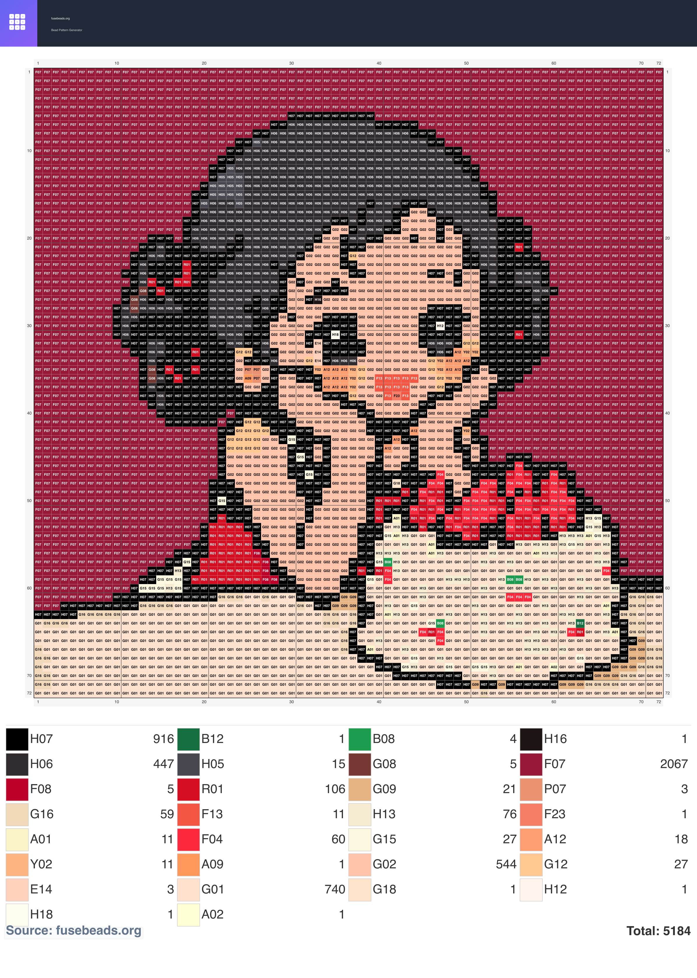 Cake Girl perler beads pattern