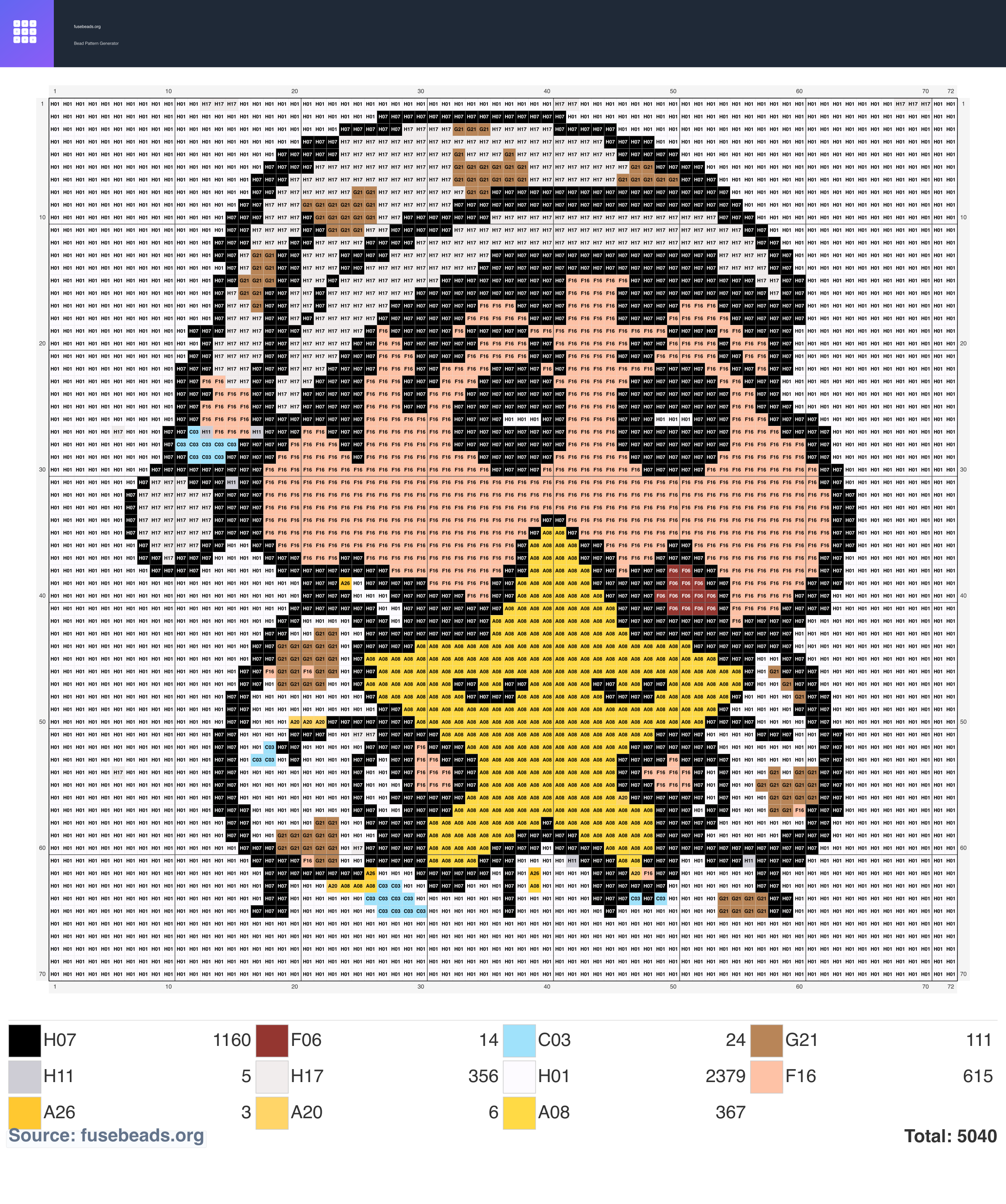 Crayon Shin-chan perler beads pattern