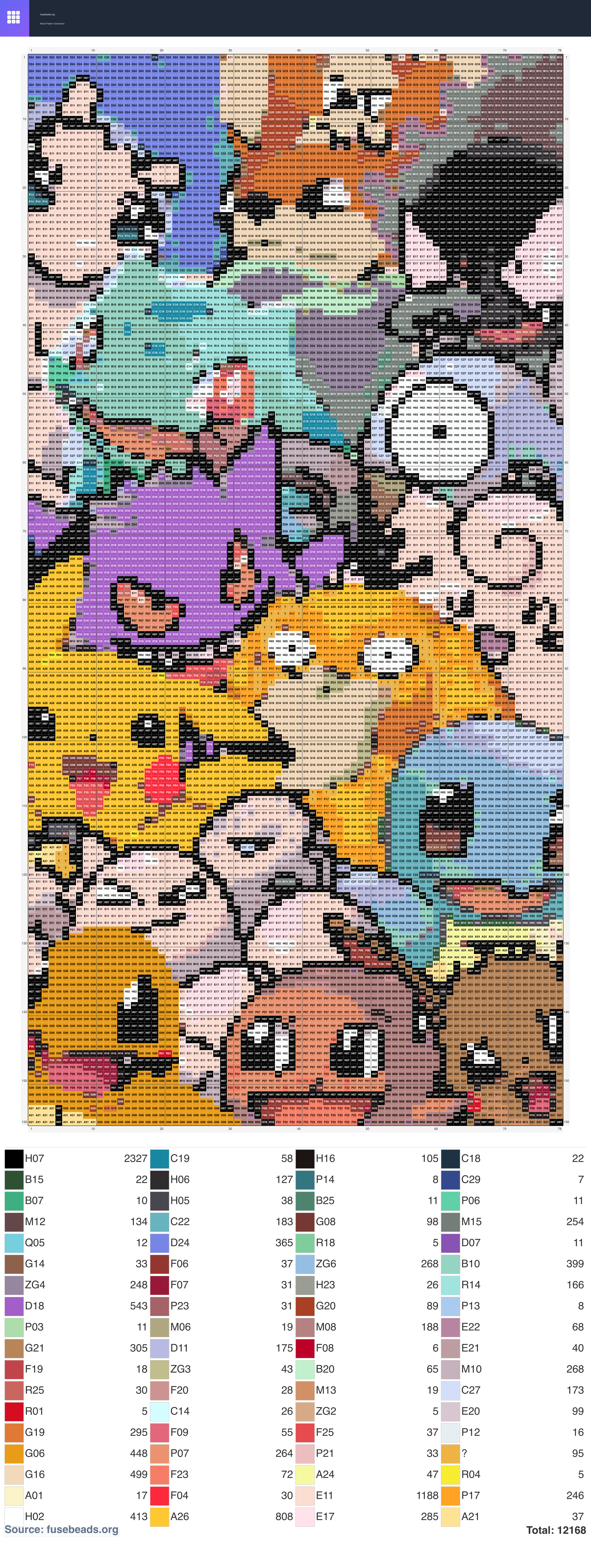 Pokemon #1292 perler beads pattern