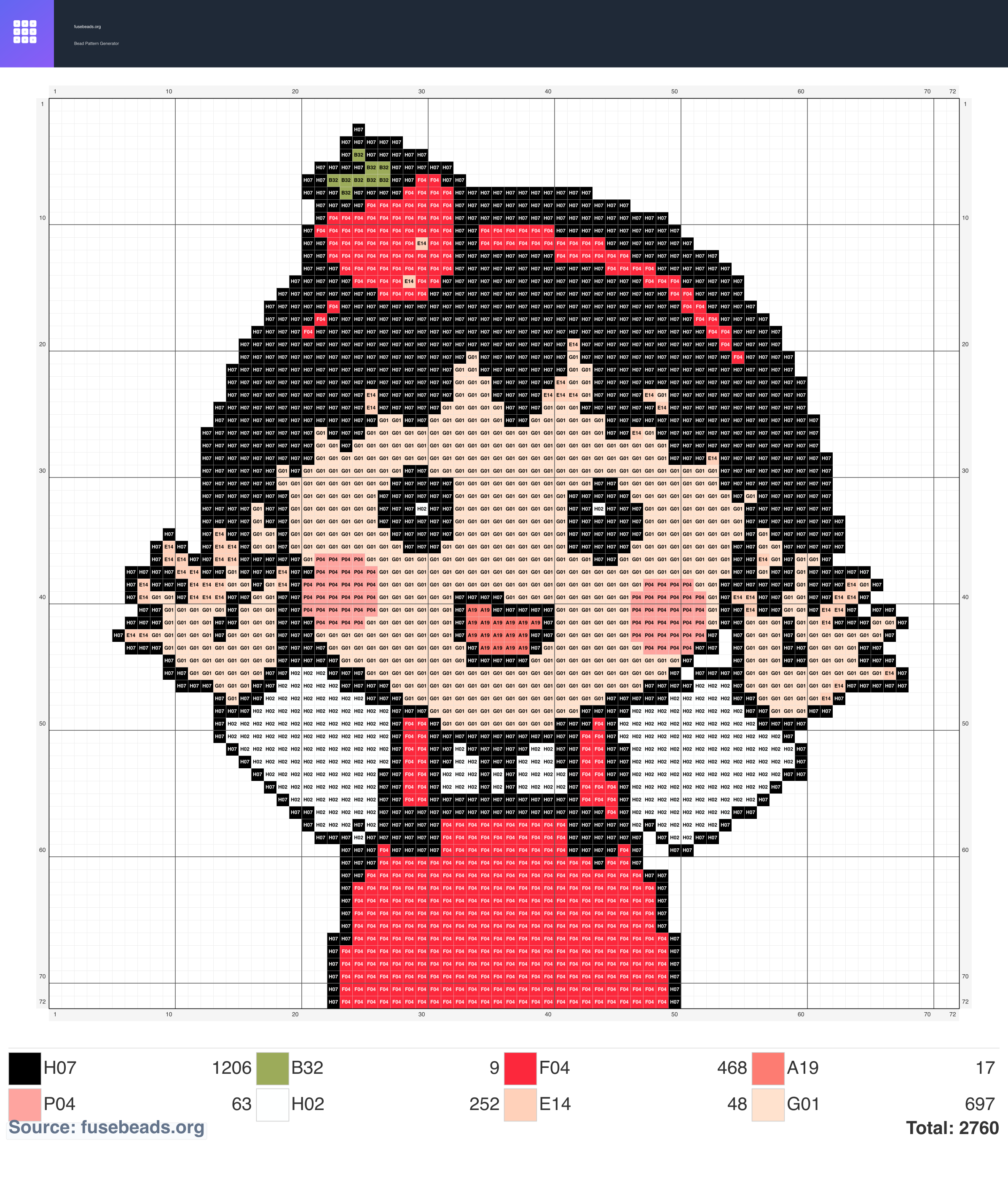 Kawaii #1301 perler beads pattern