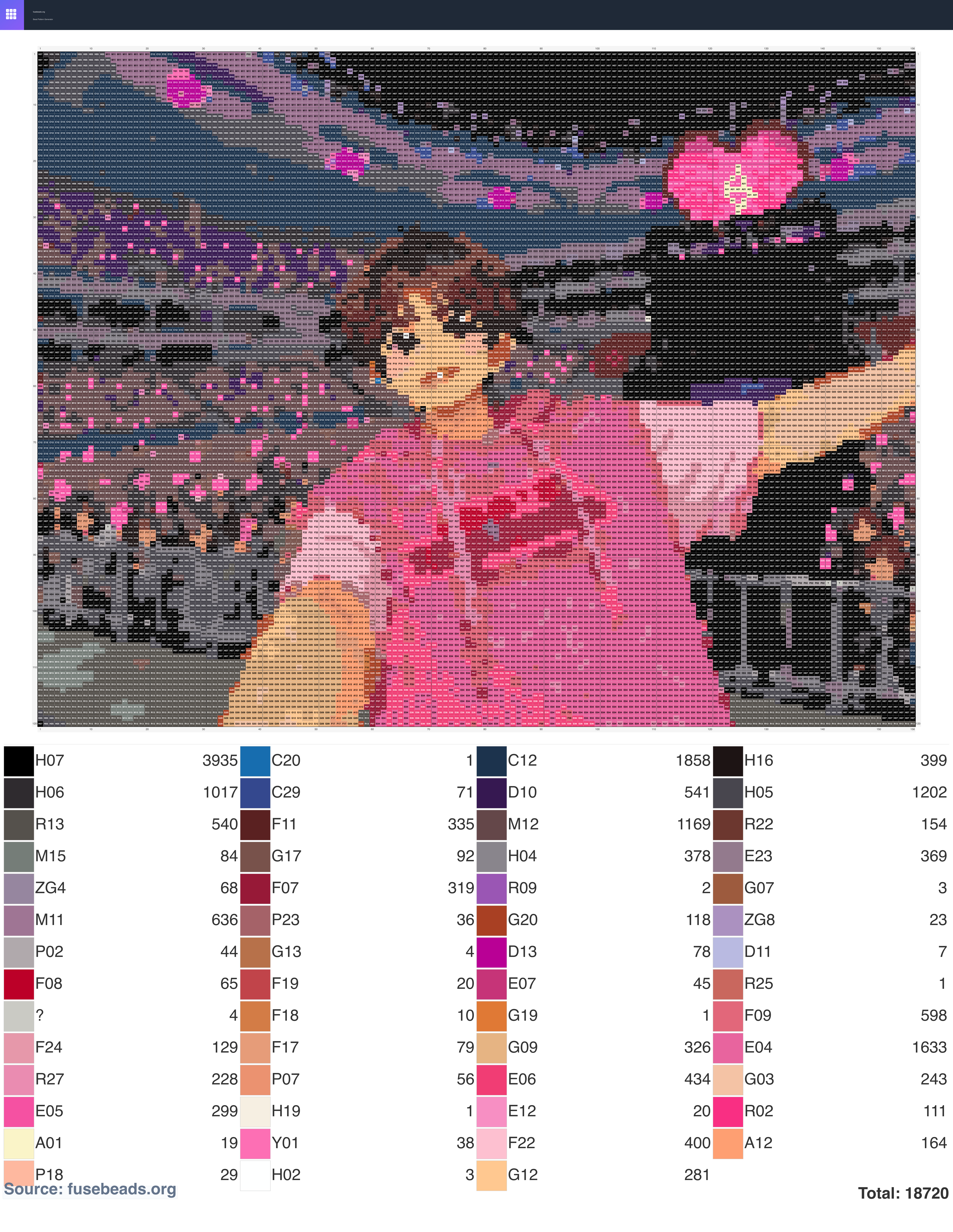 Thunderbolt perler beads pattern