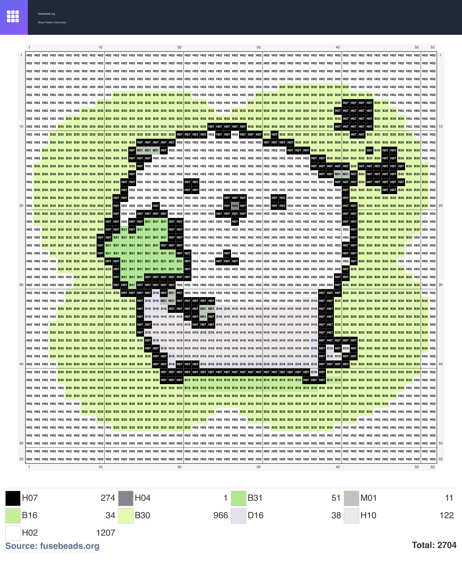 Self-Deprecating Bear perler beads pattern
