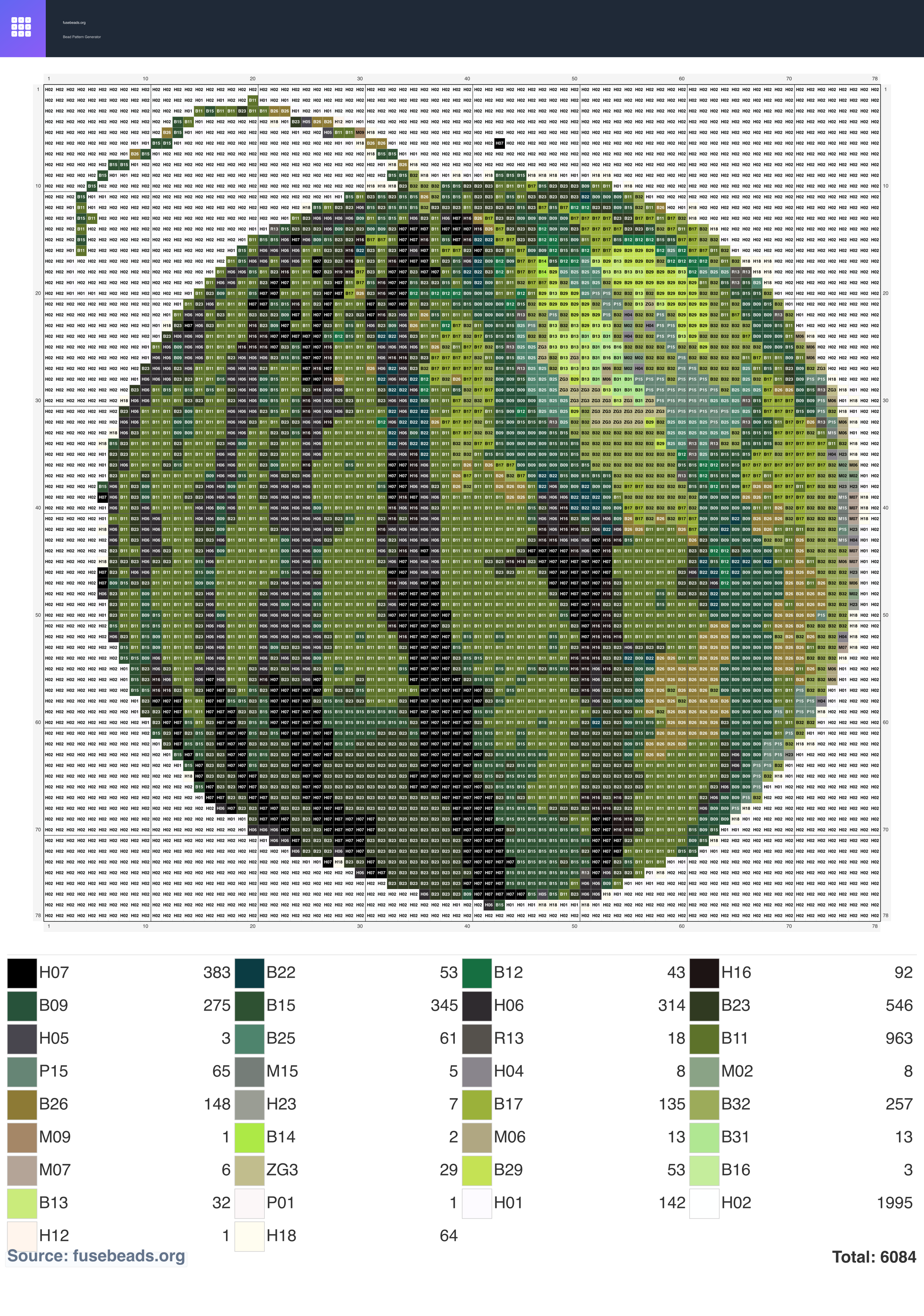 Watermelon perler beads pattern