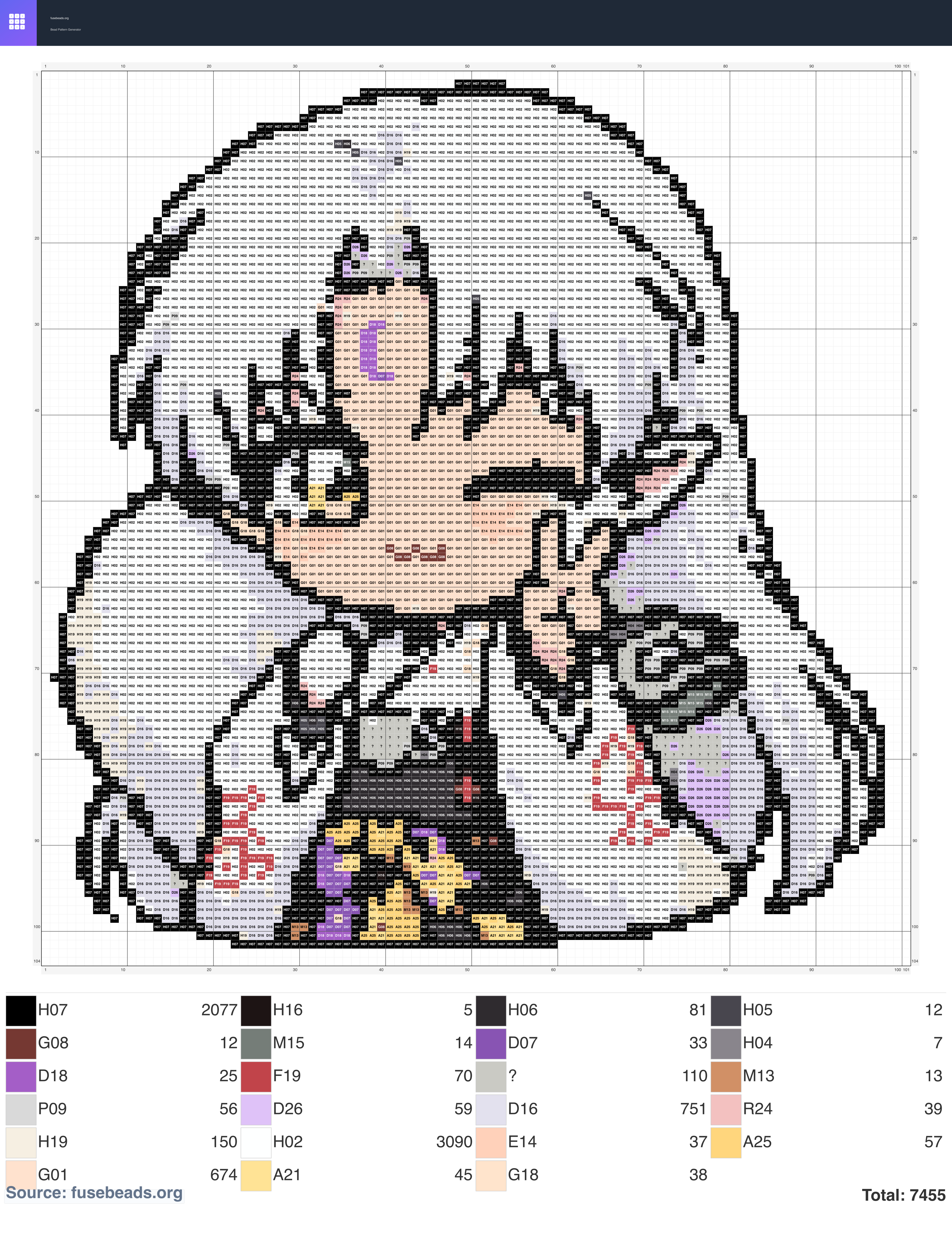 Kawaii #658 perler beads pattern