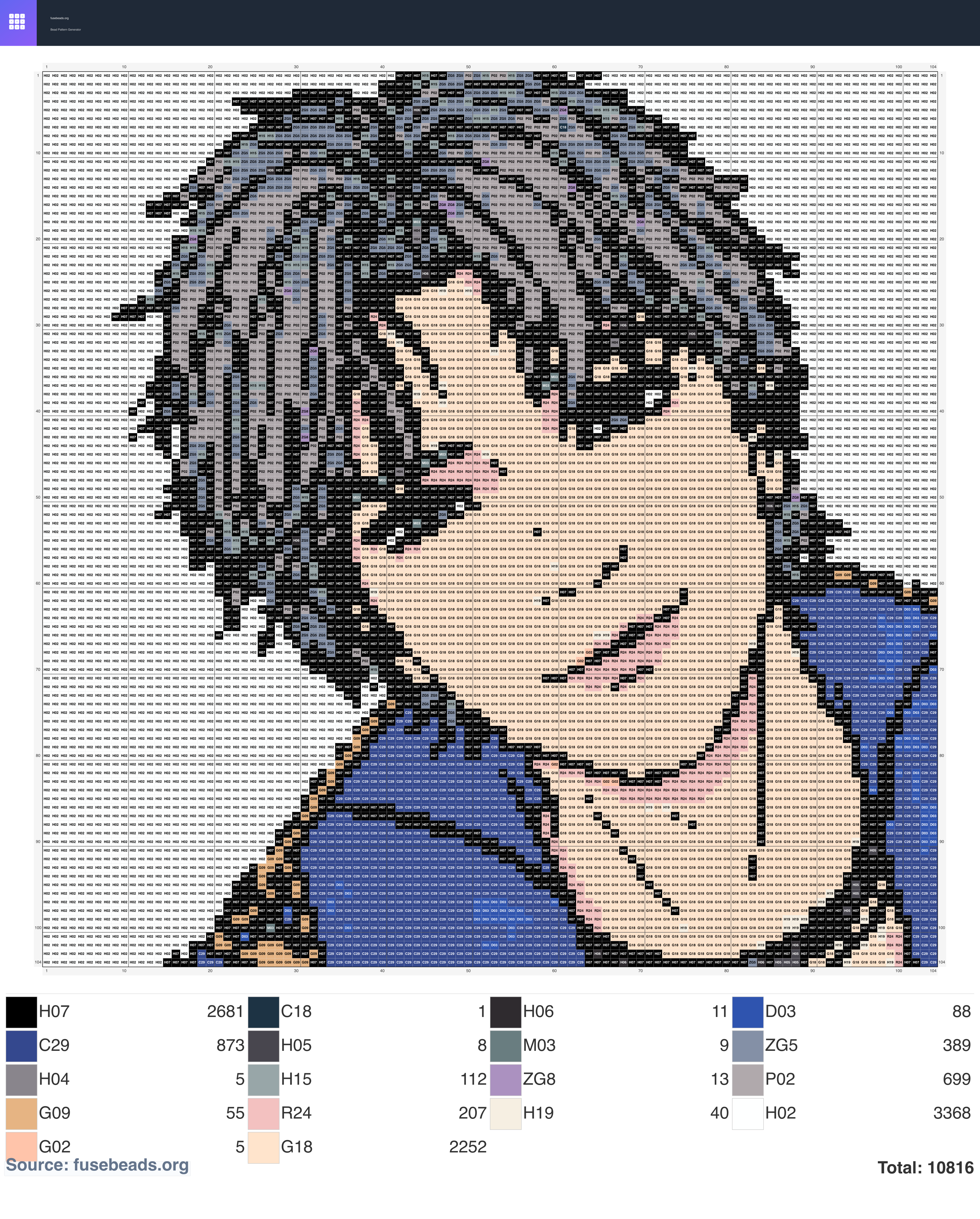Kawaii #715 perler beads pattern