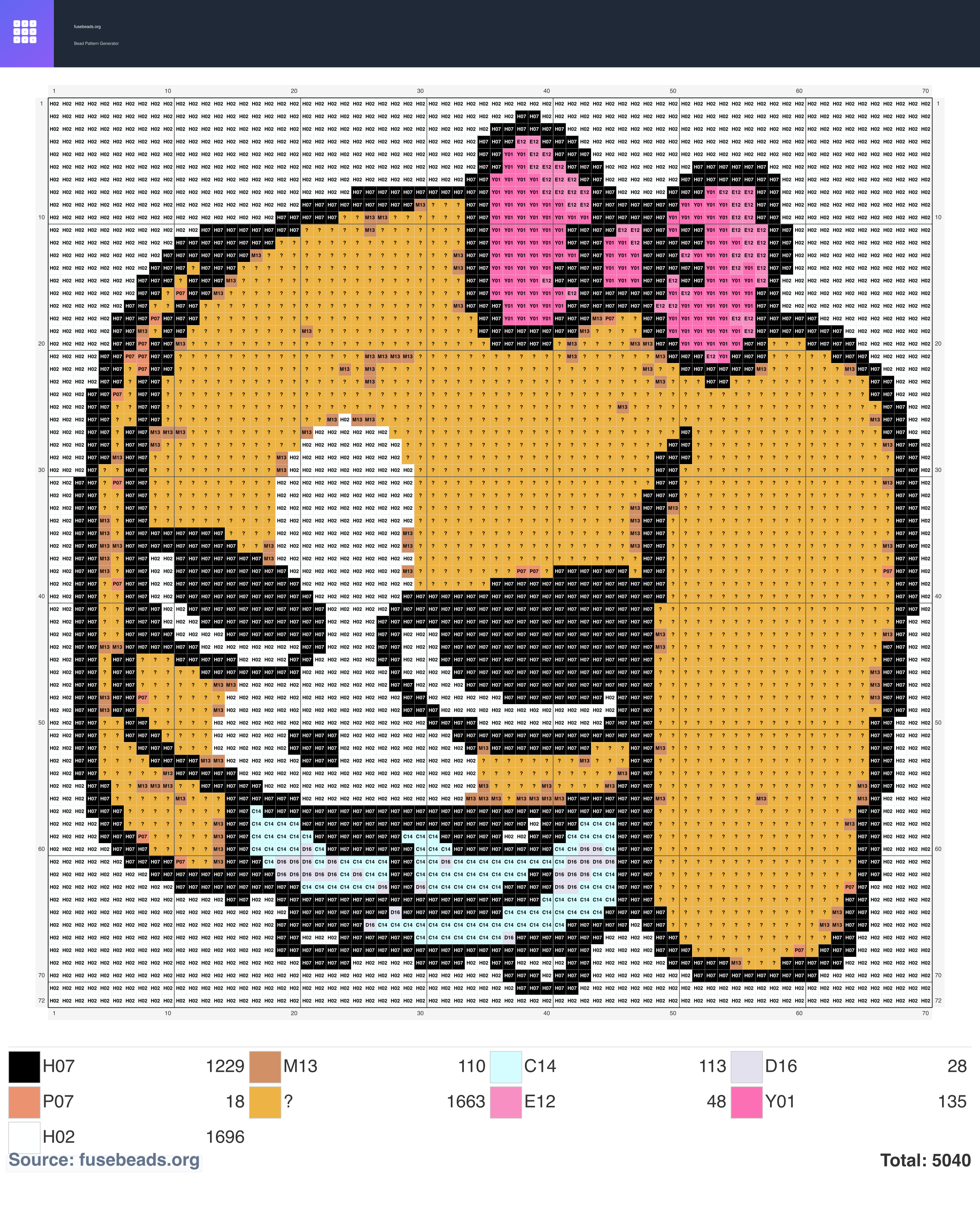Puppy perler beads pattern