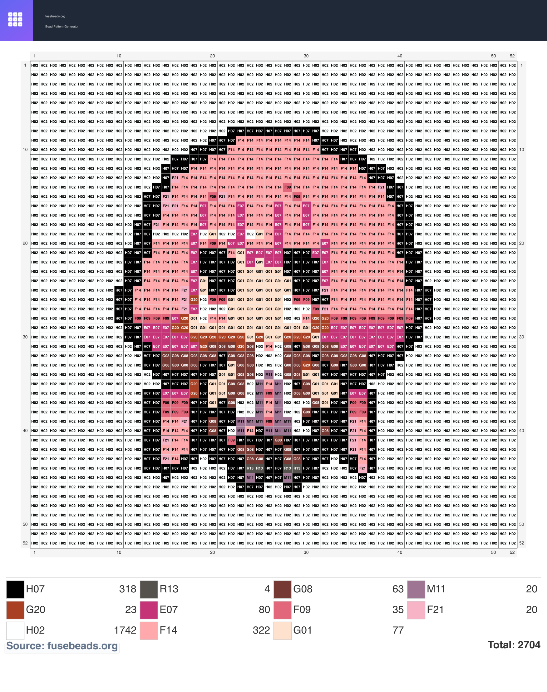 Kawaii #832 perler beads pattern