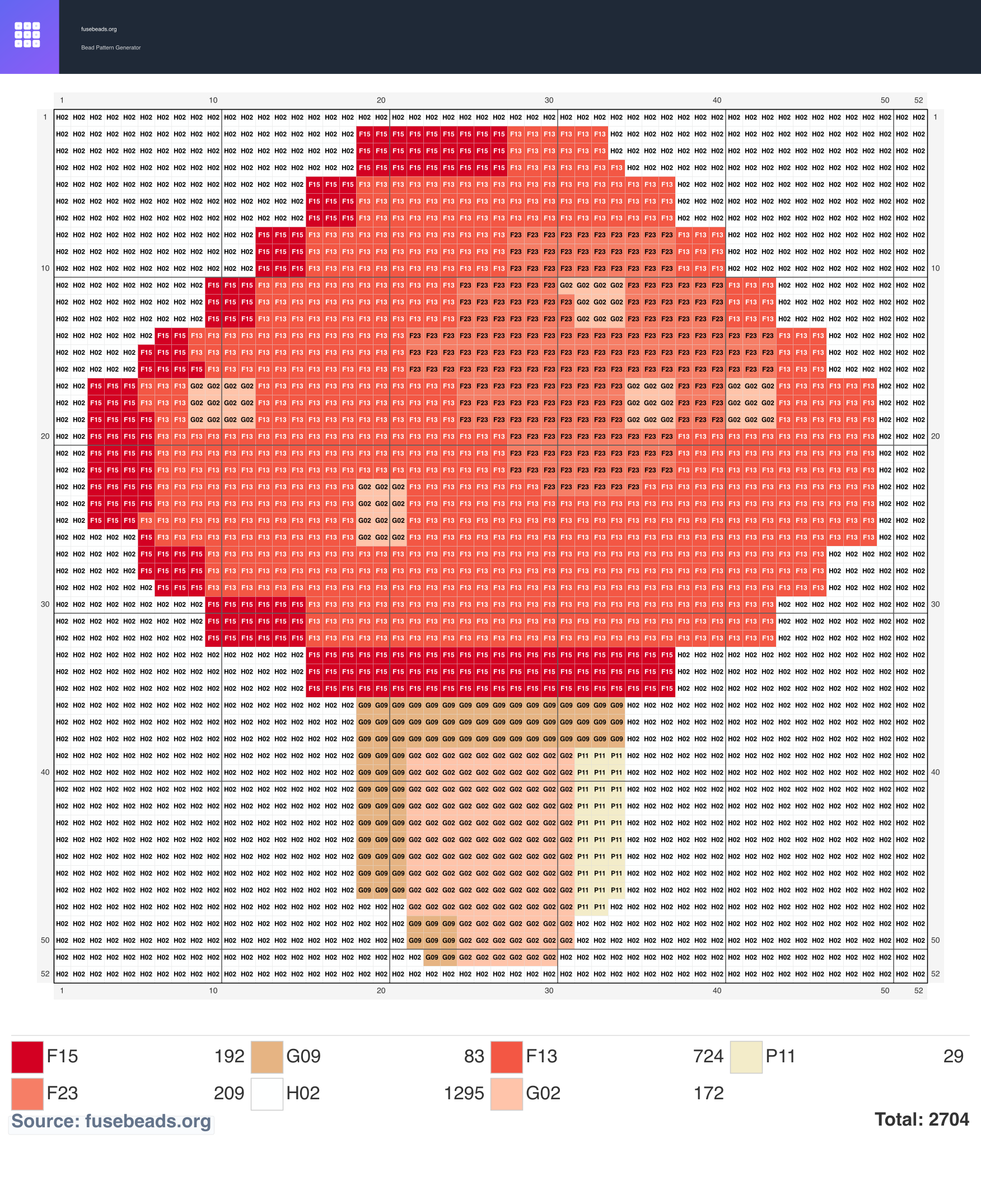Stardew Valley Mushroom perler beads pattern