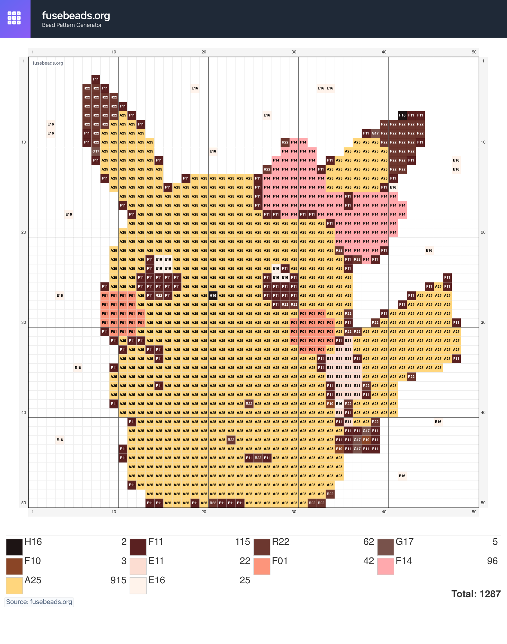 Pokemon3 perler beads pattern