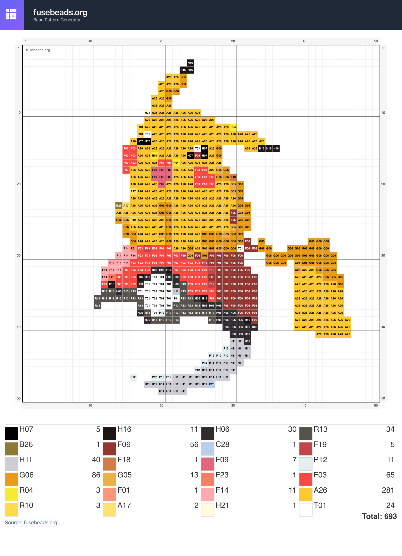 Pokemon5 perler beads pattern