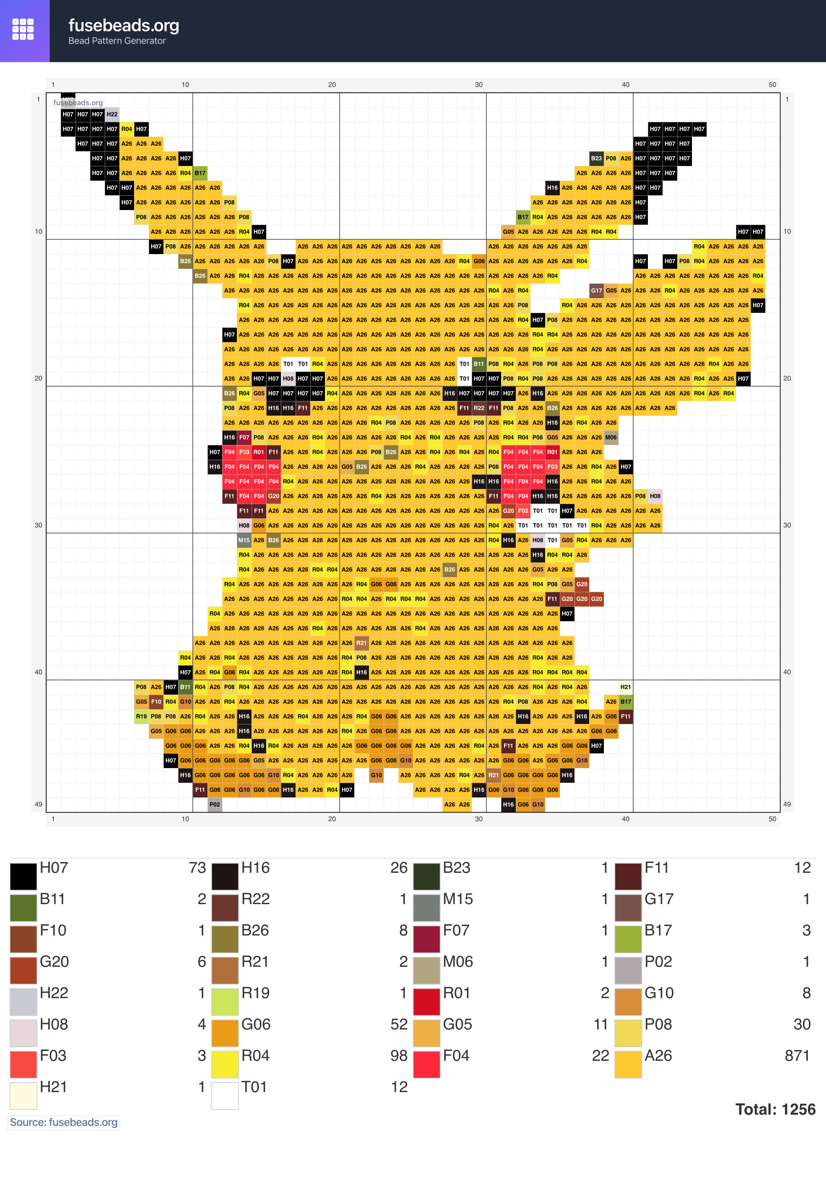 Pokemon7 perler beads pattern