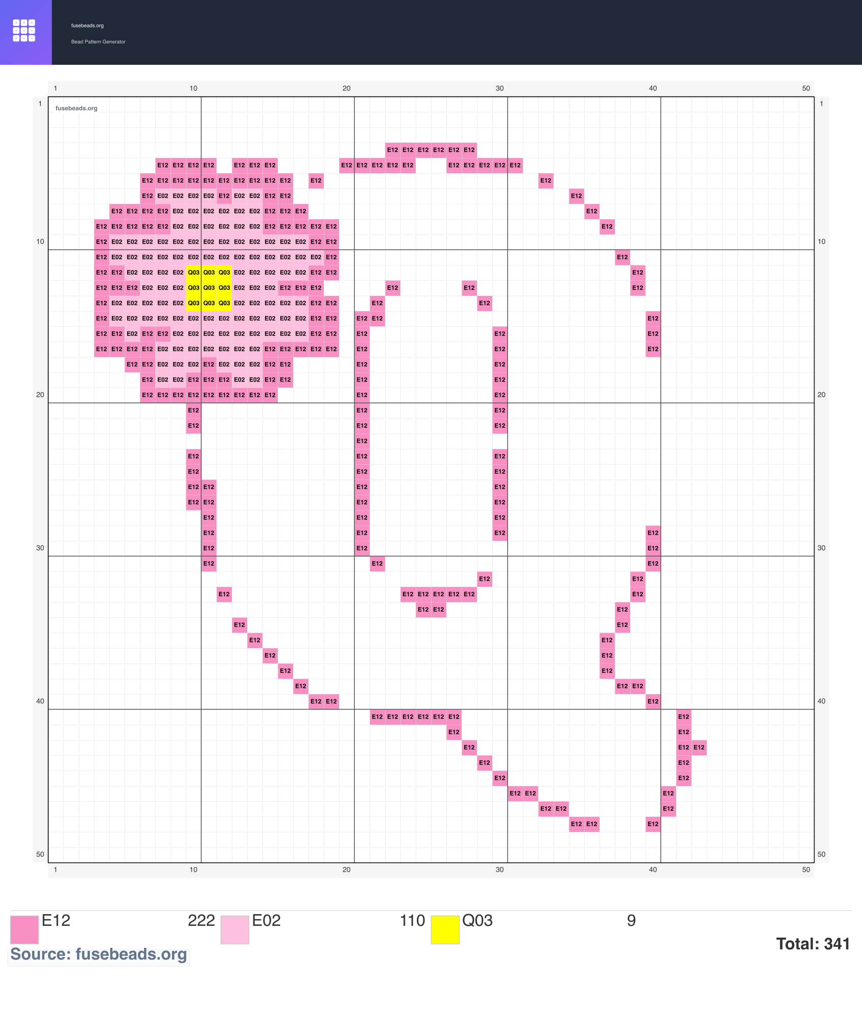 Q perler beads pattern
