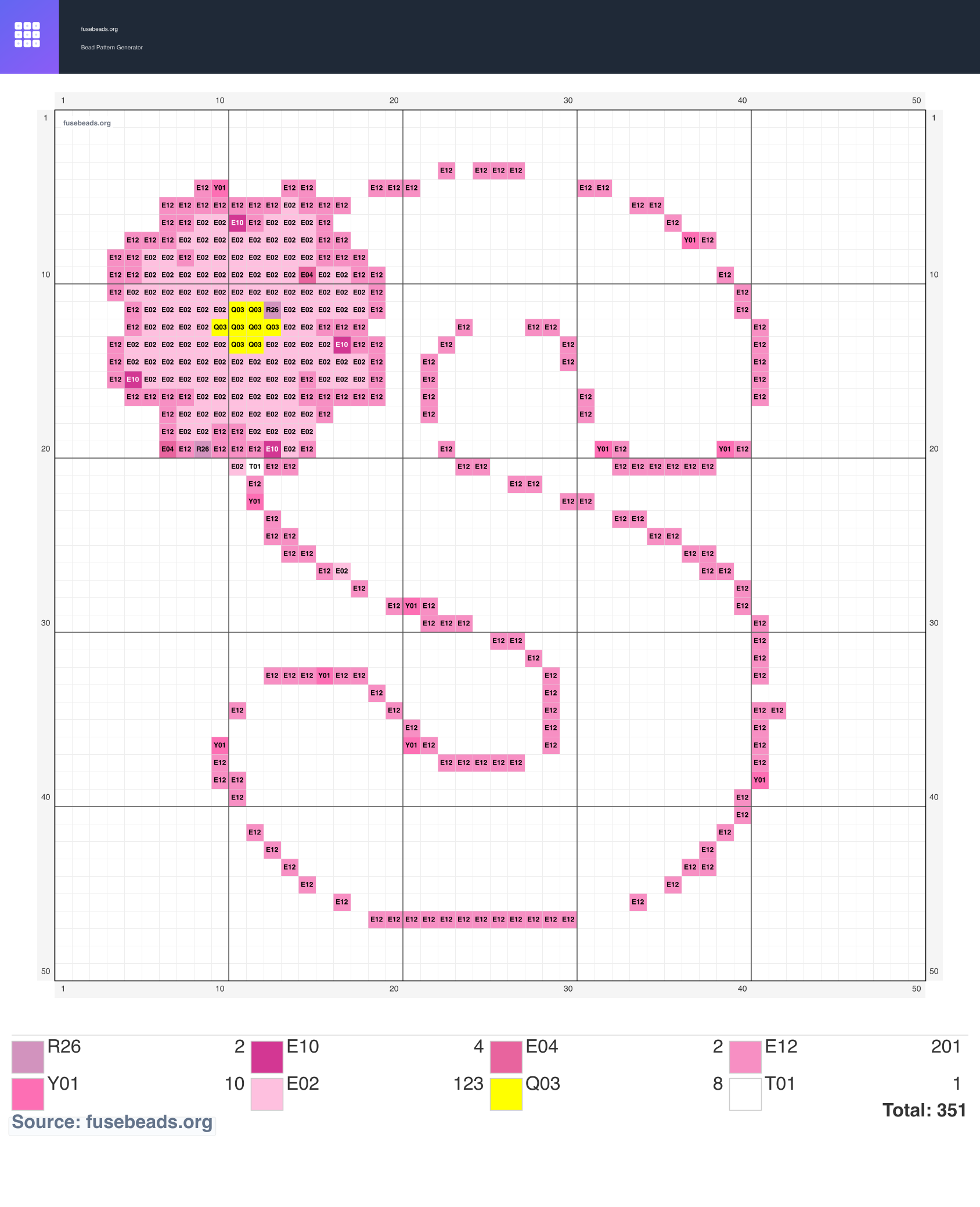 S perler beads pattern