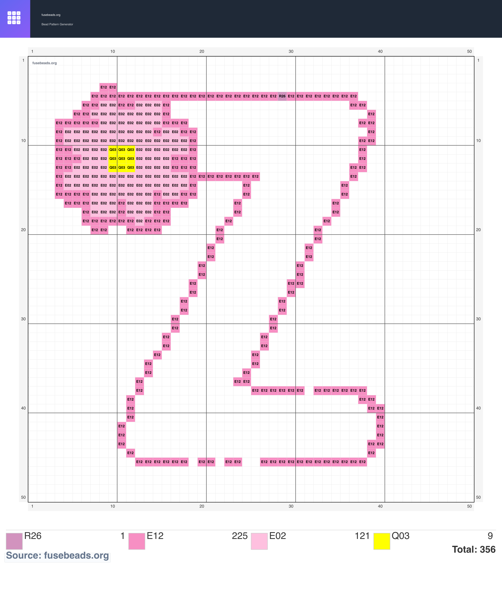 Z perler beads pattern